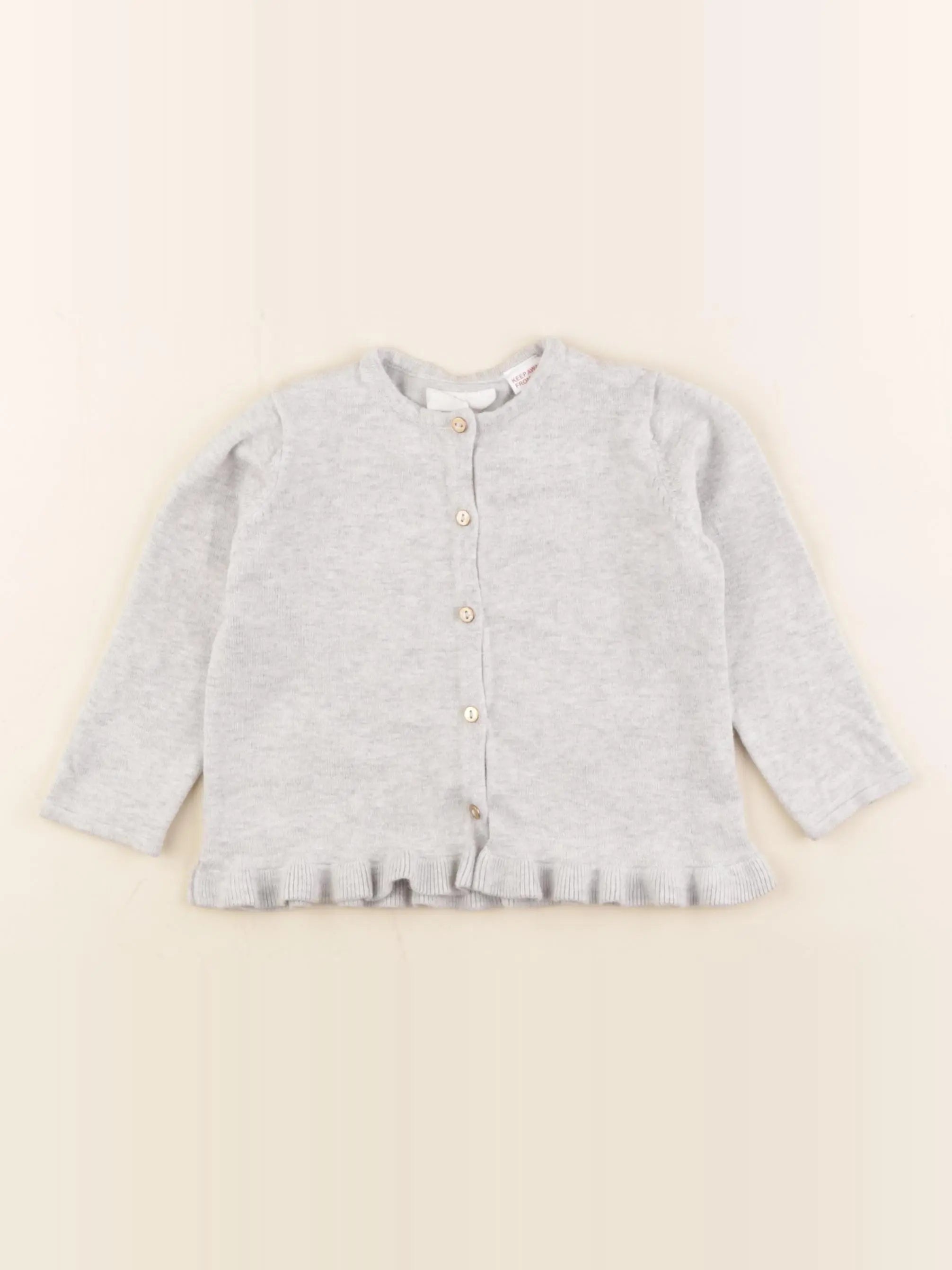 Zara - gilet gris - 18/24 mois