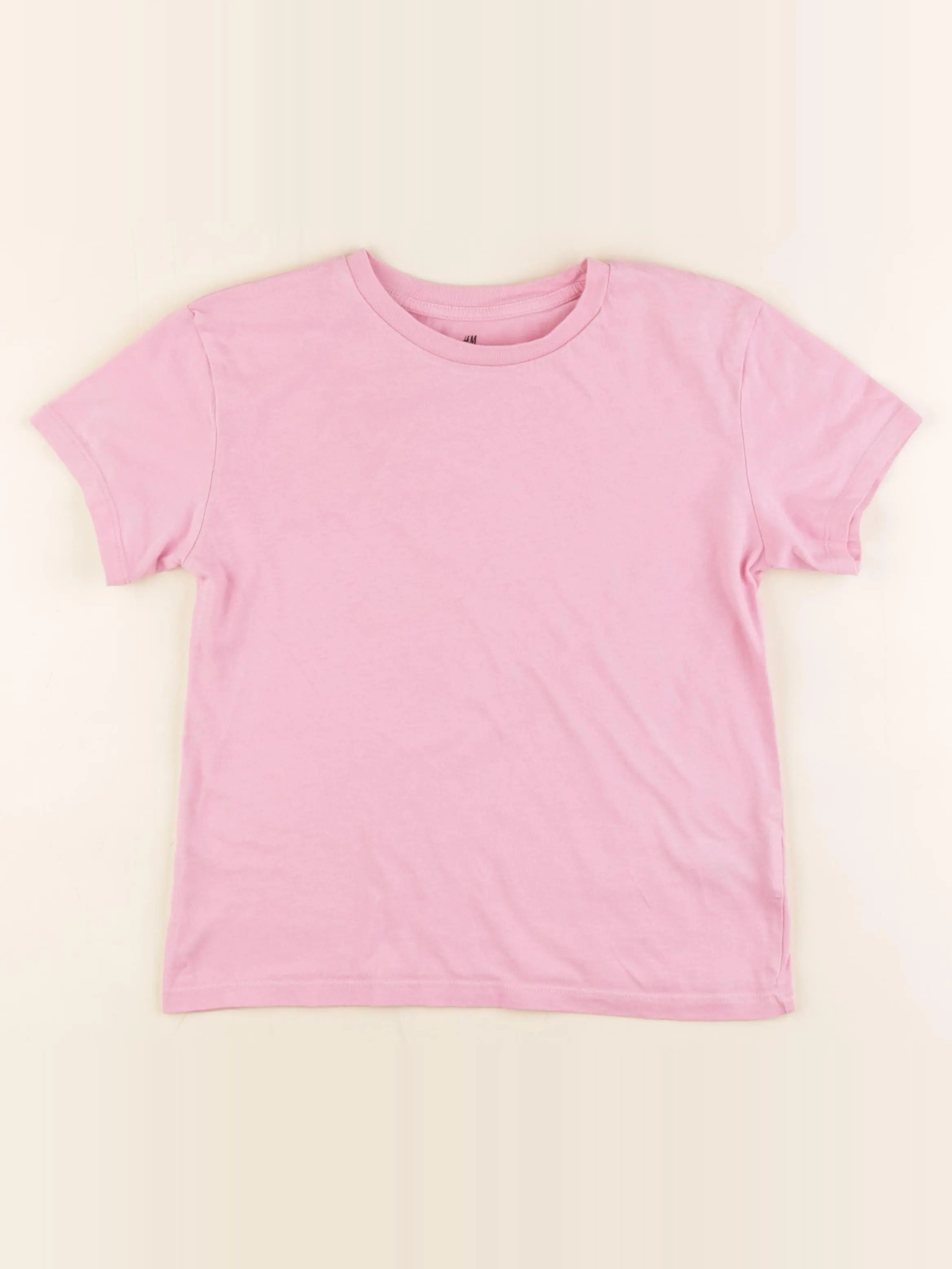 H&M - tee-shirt rose - 8/9 ans