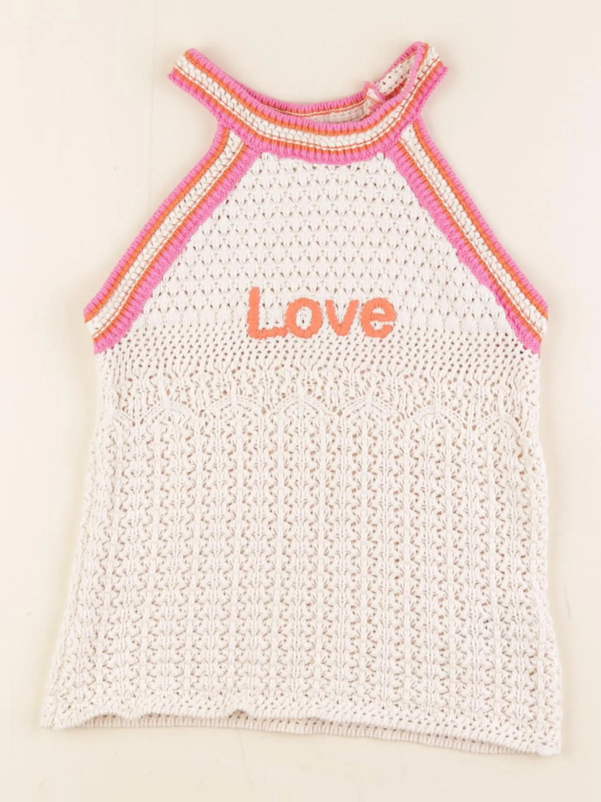 Zara - blouse rose, blanc - 8/9 ans