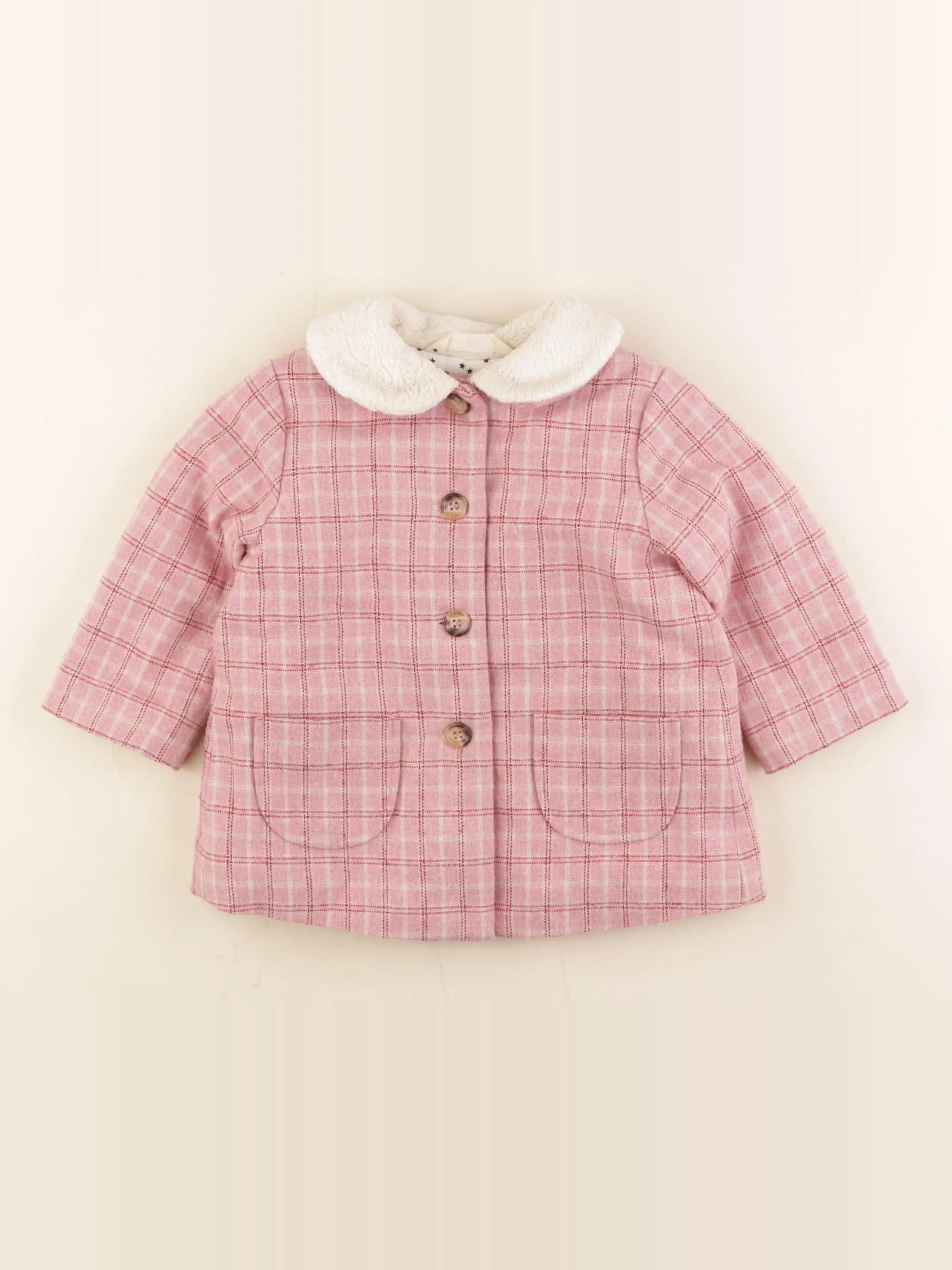 Bonton - manteau rose - 2 ans