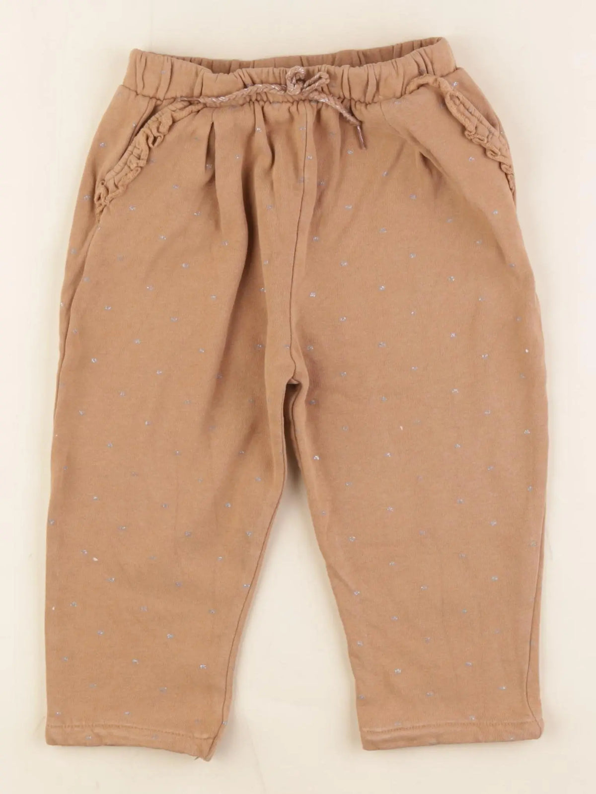 Vertbaudet - jogging doublé marron, argent - 36 mois