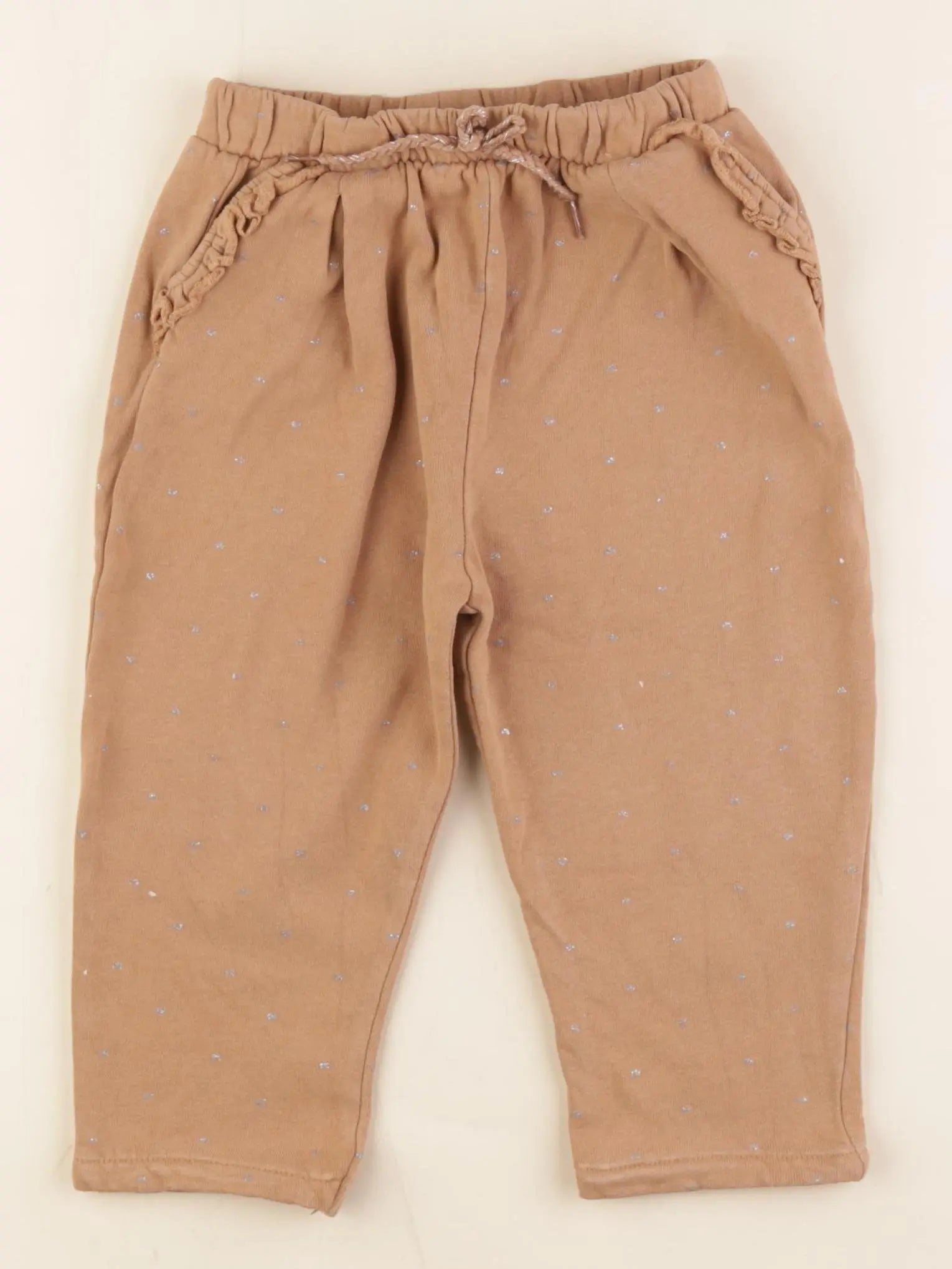 Vertbaudet - jogging doublé marron, argent - 36 mois