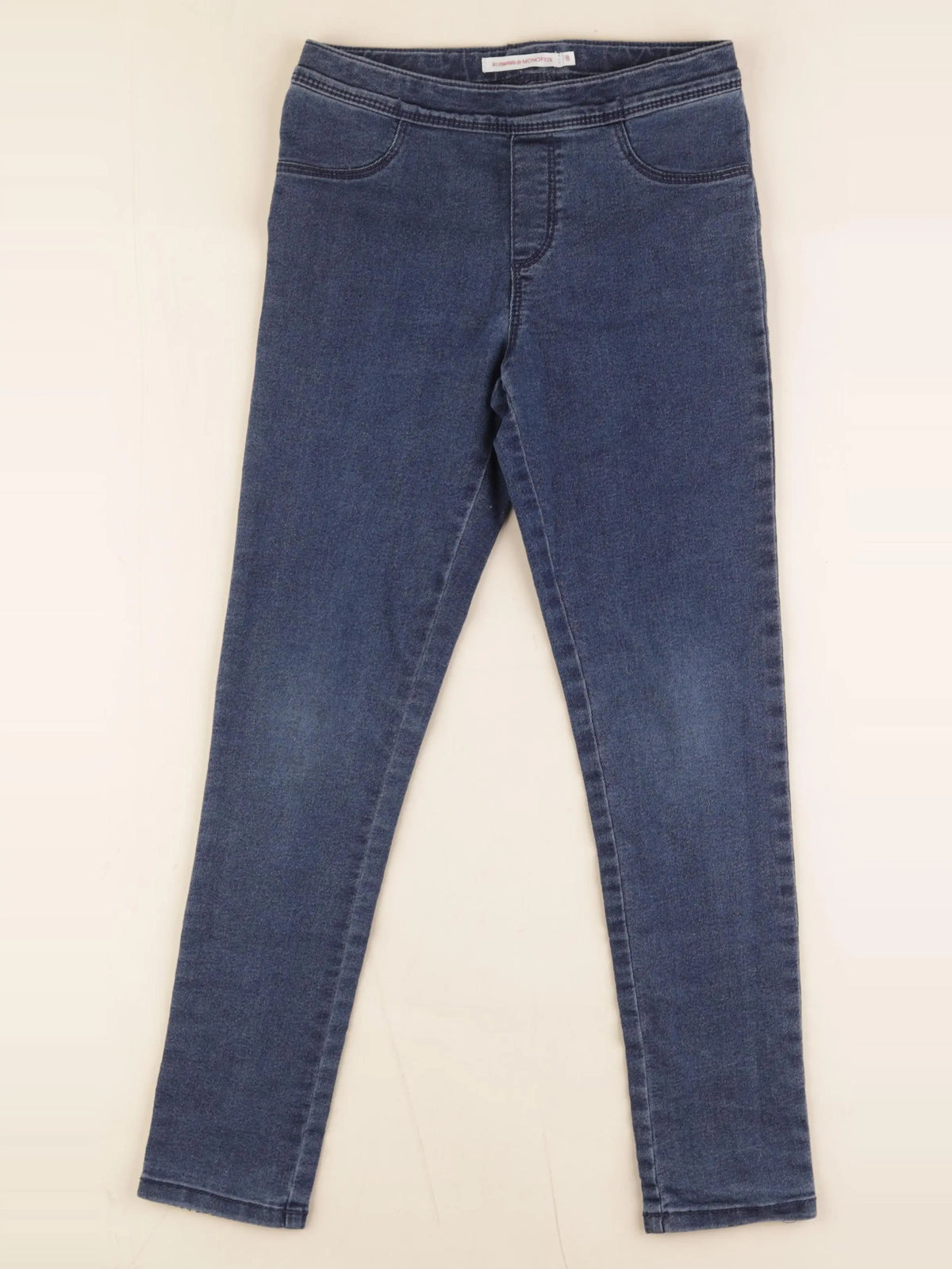 Monoprix - jegging bleu - 8 ans