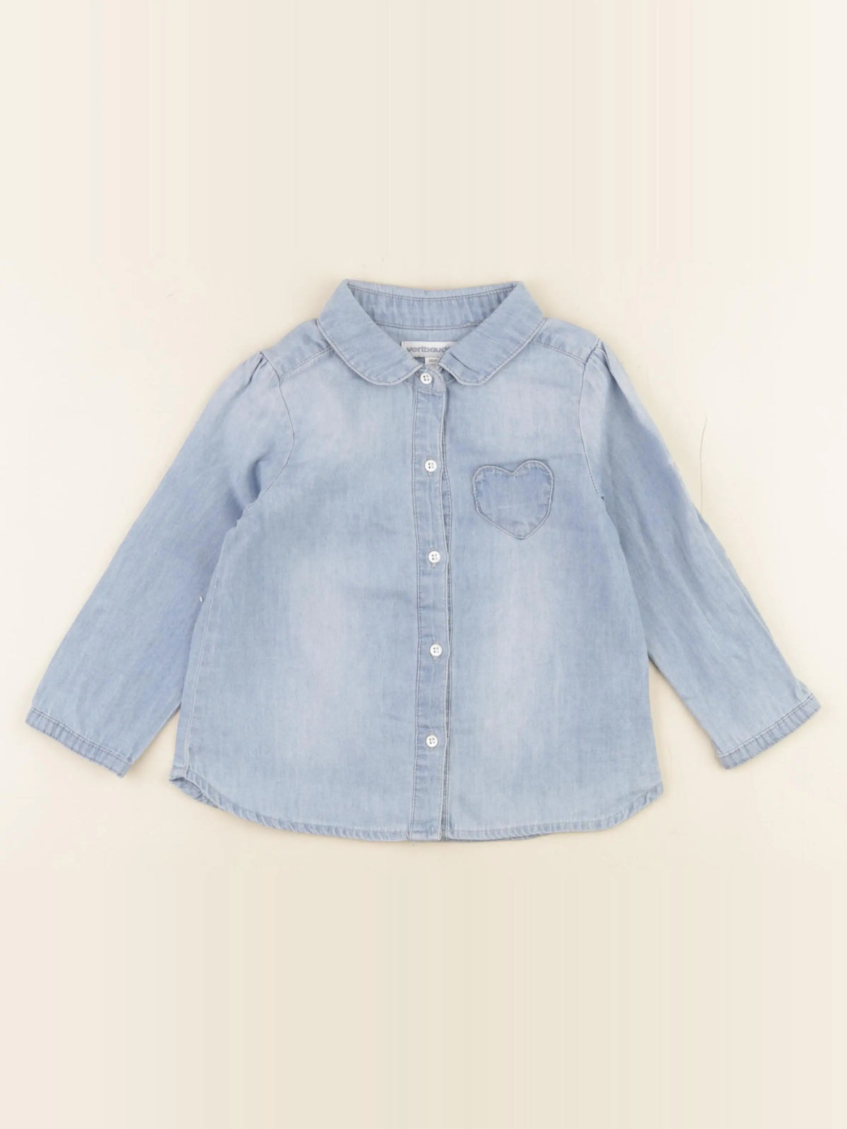 Vertbaudet - blouse bleu - 2 ans