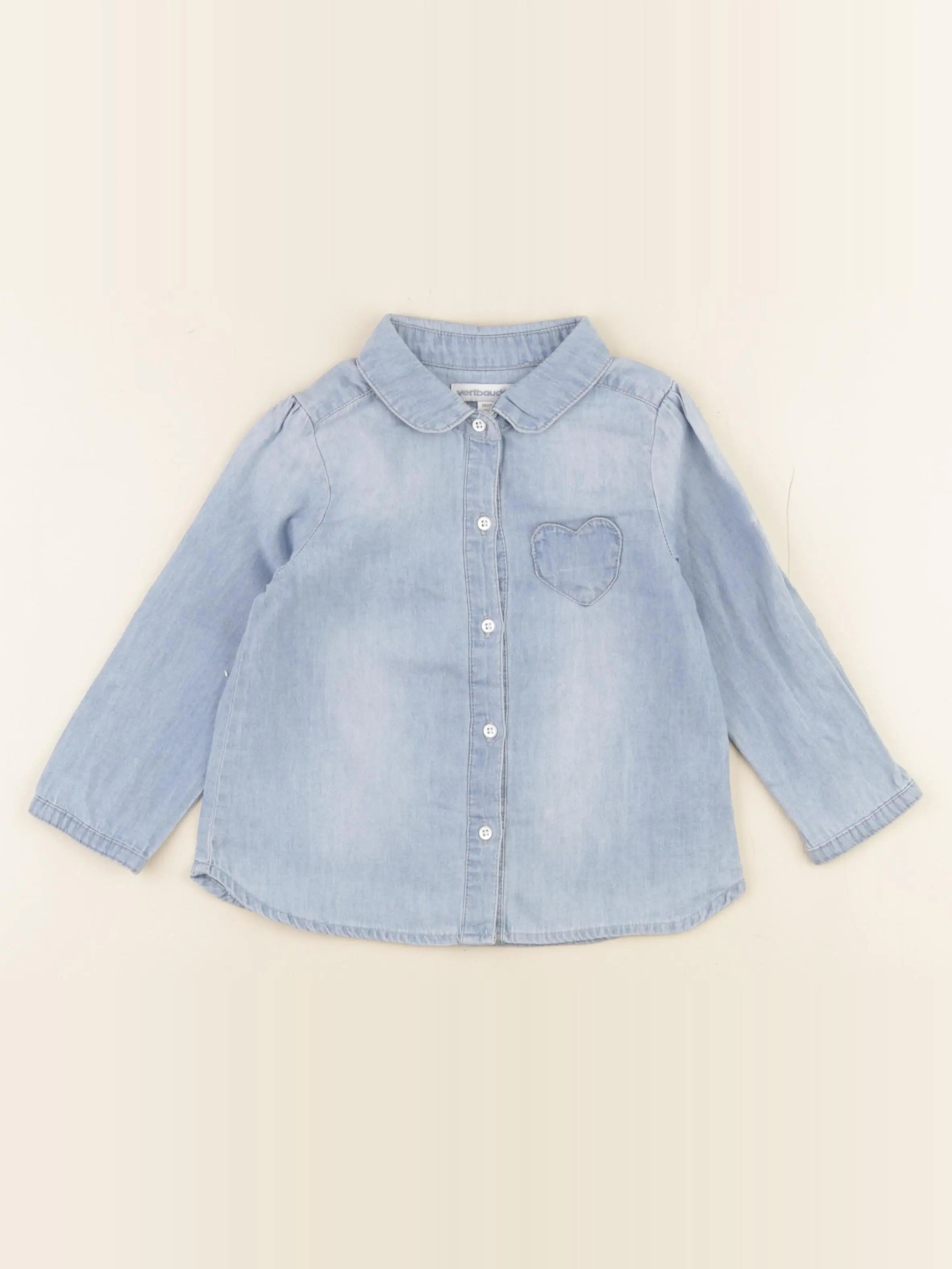 Vertbaudet - blouse bleu - 2 ans