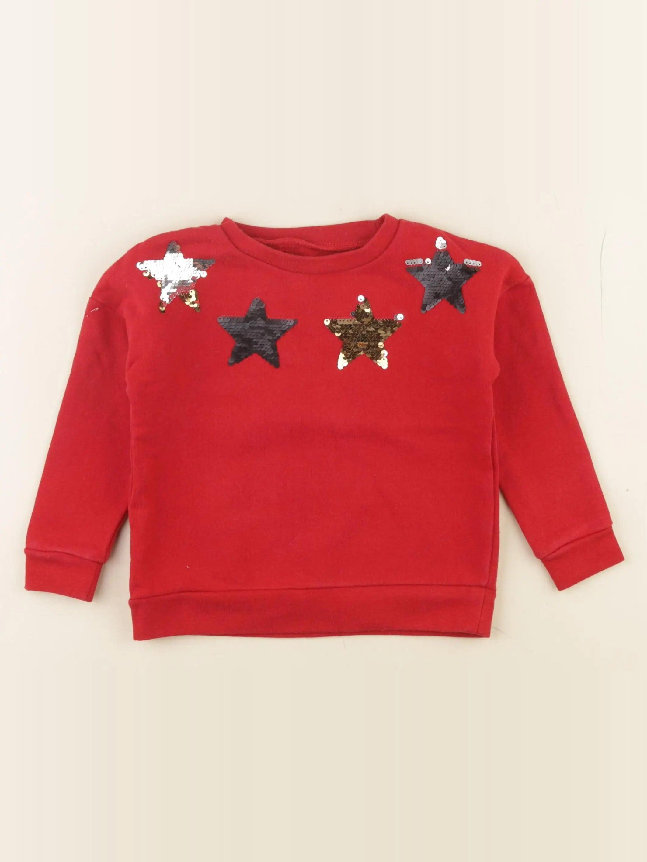 Vertbaudet - sweat rouge - 3 ans