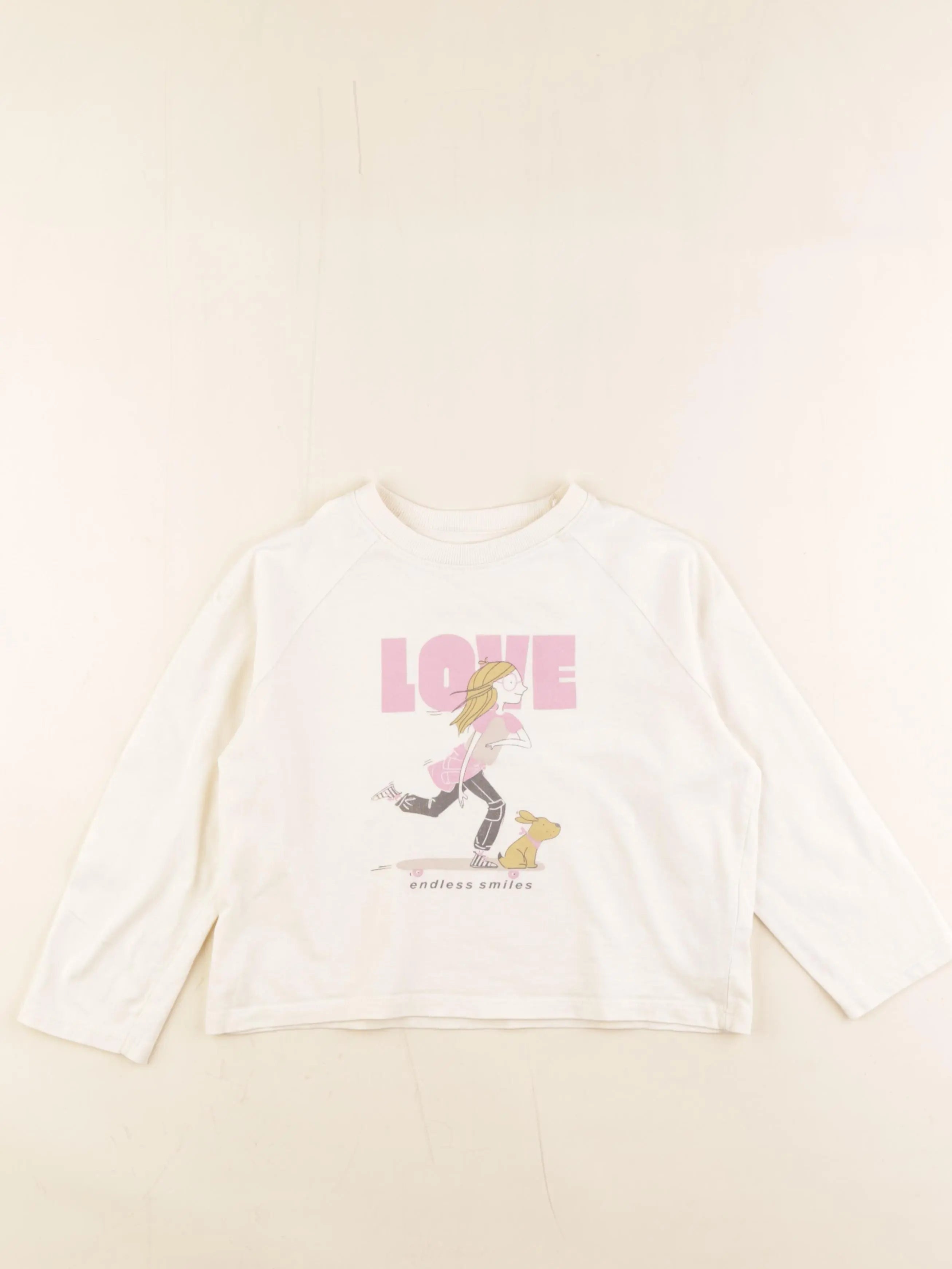 Vertbaudet - tee-shirt blanc - 6 ans