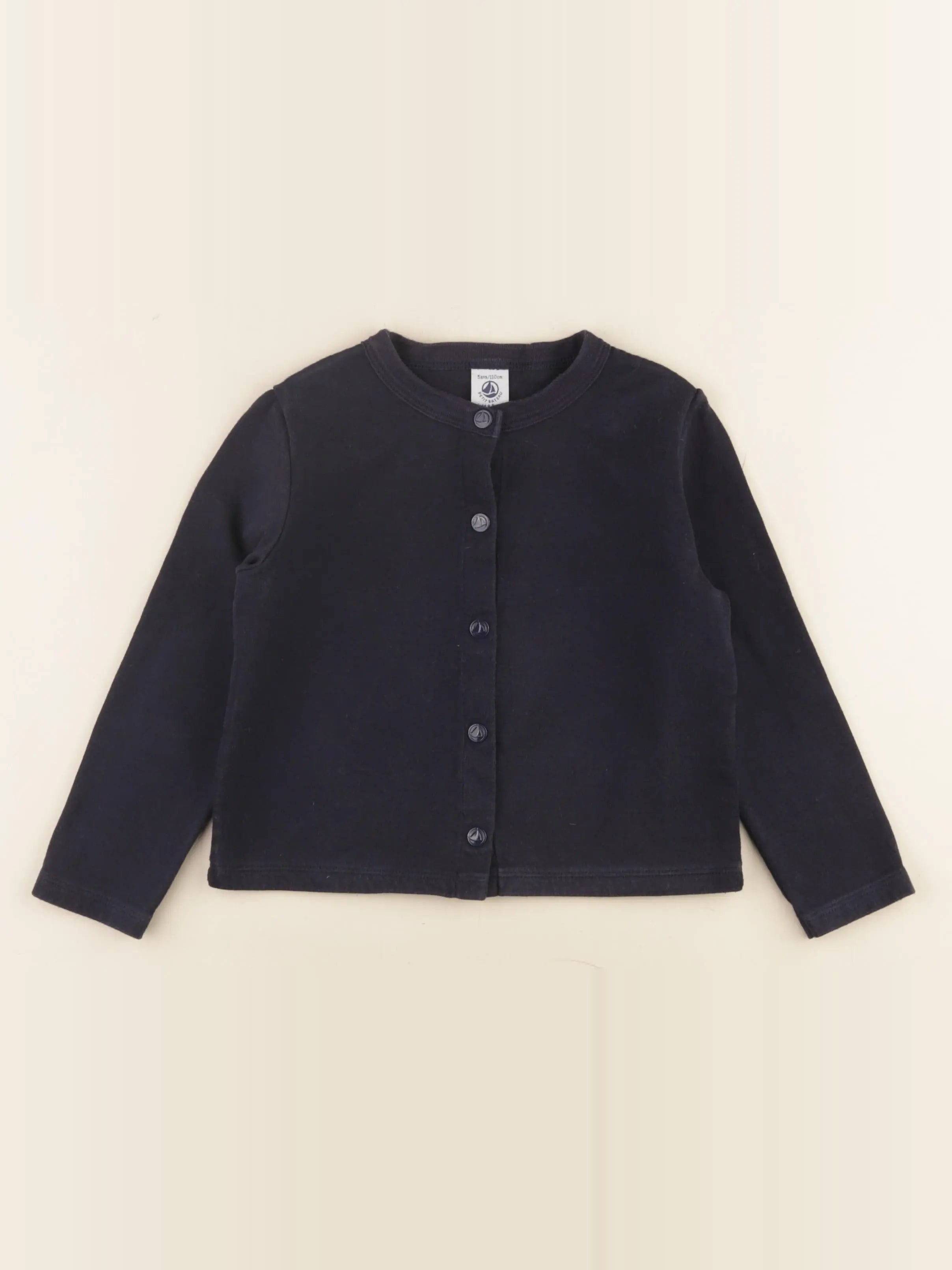 Petit Bateau - gilet bleu - 5 ans