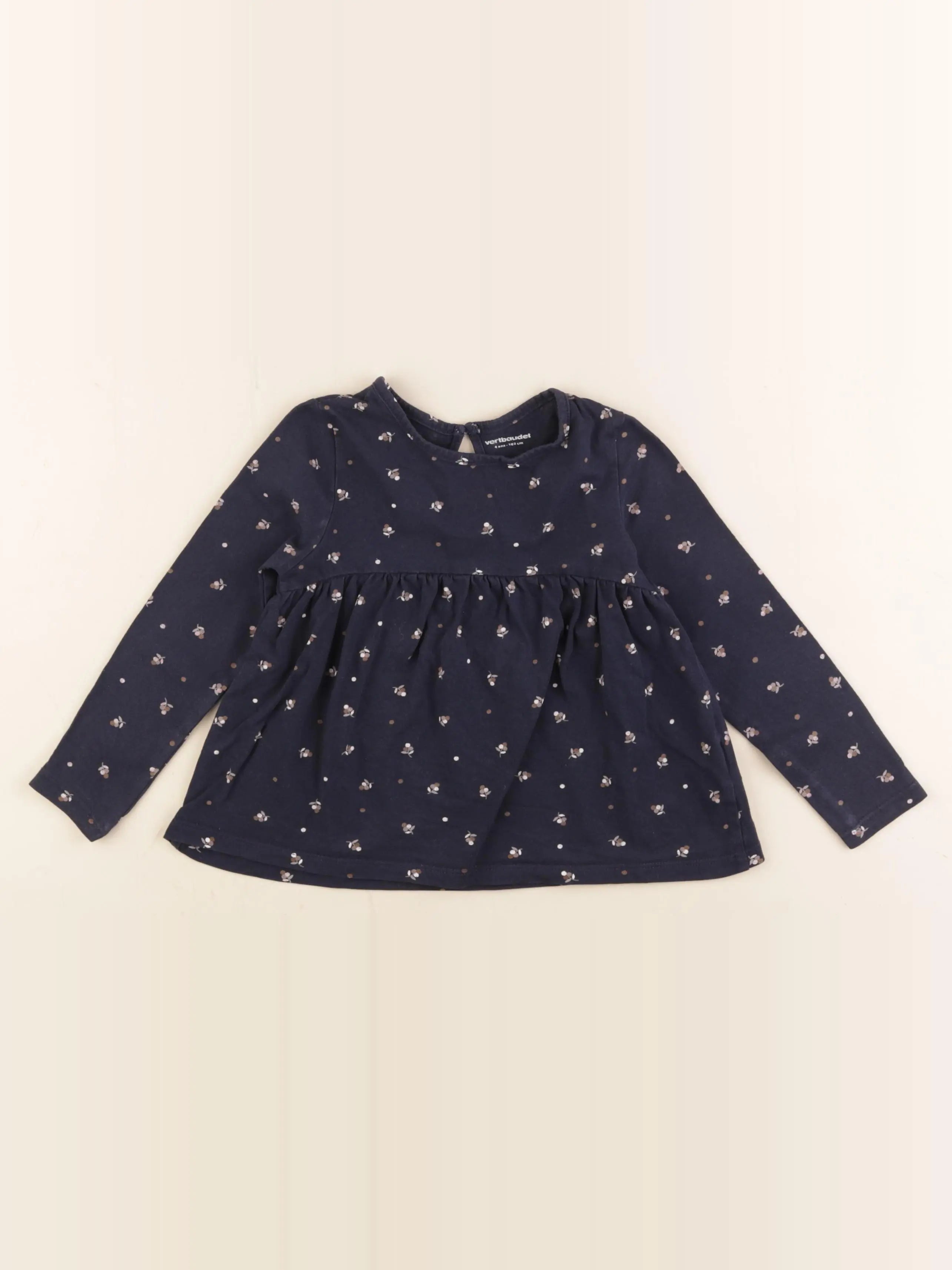 Vertbaudet - tee-shirt bleu - 4 ans