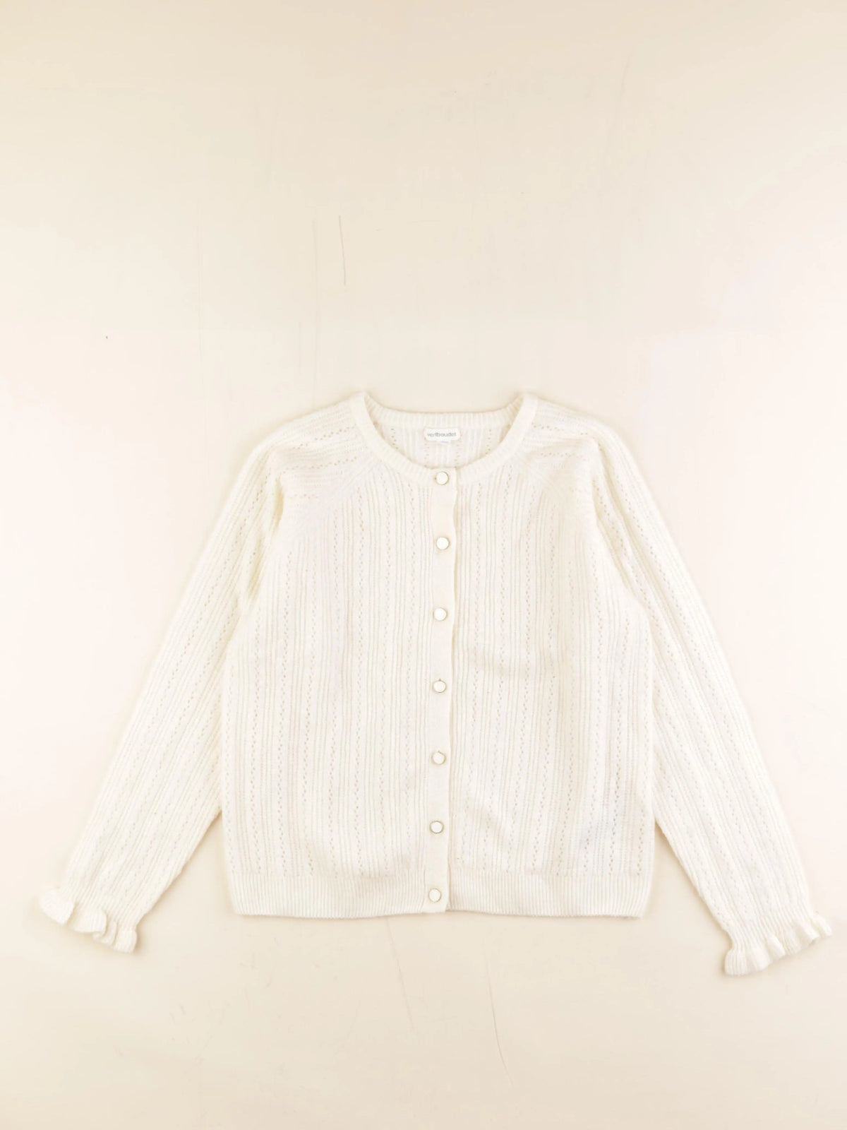 Vertbaudet - gilet blanc - 10 ans