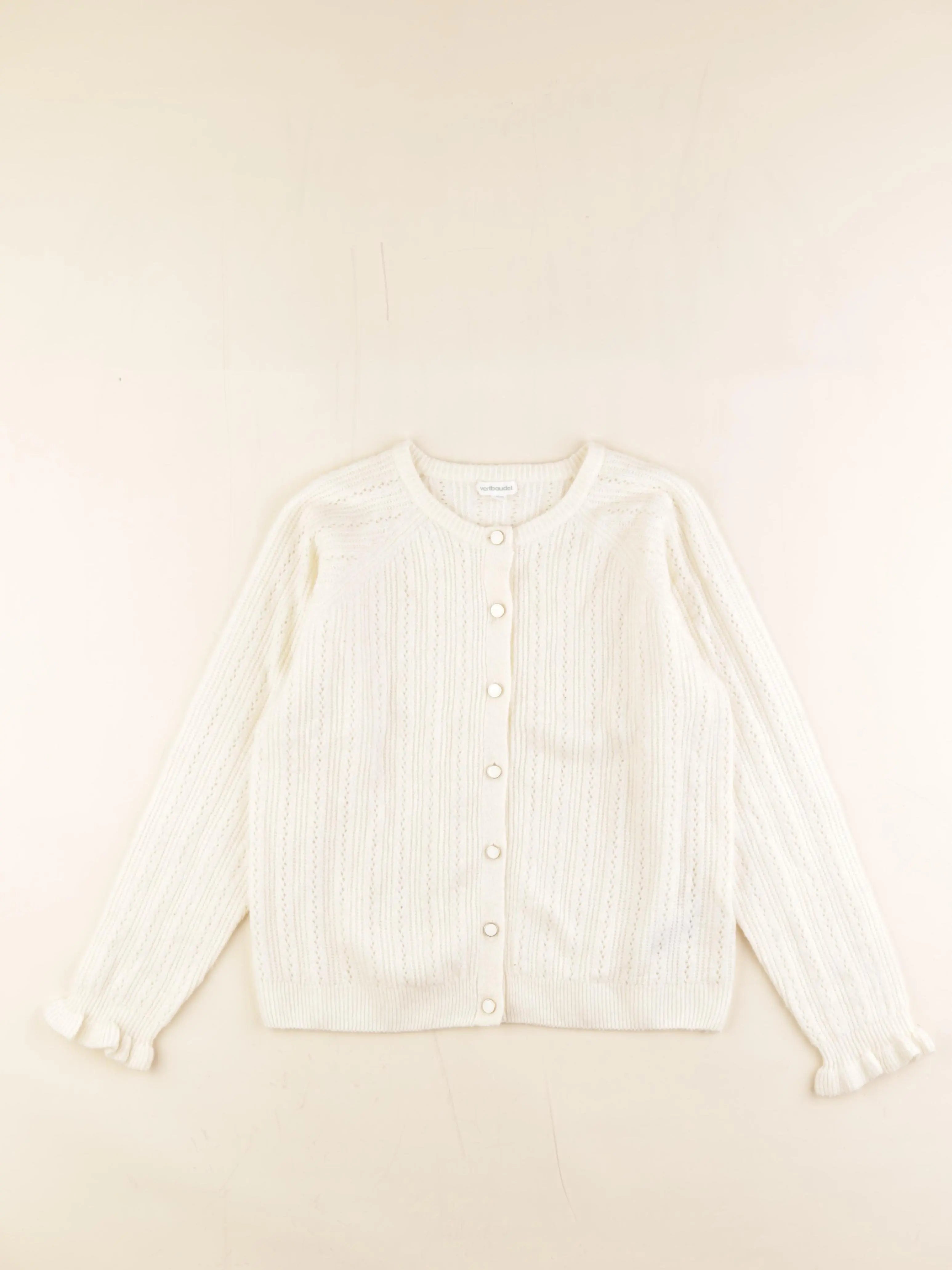 Vertbaudet - gilet blanc - 10 ans