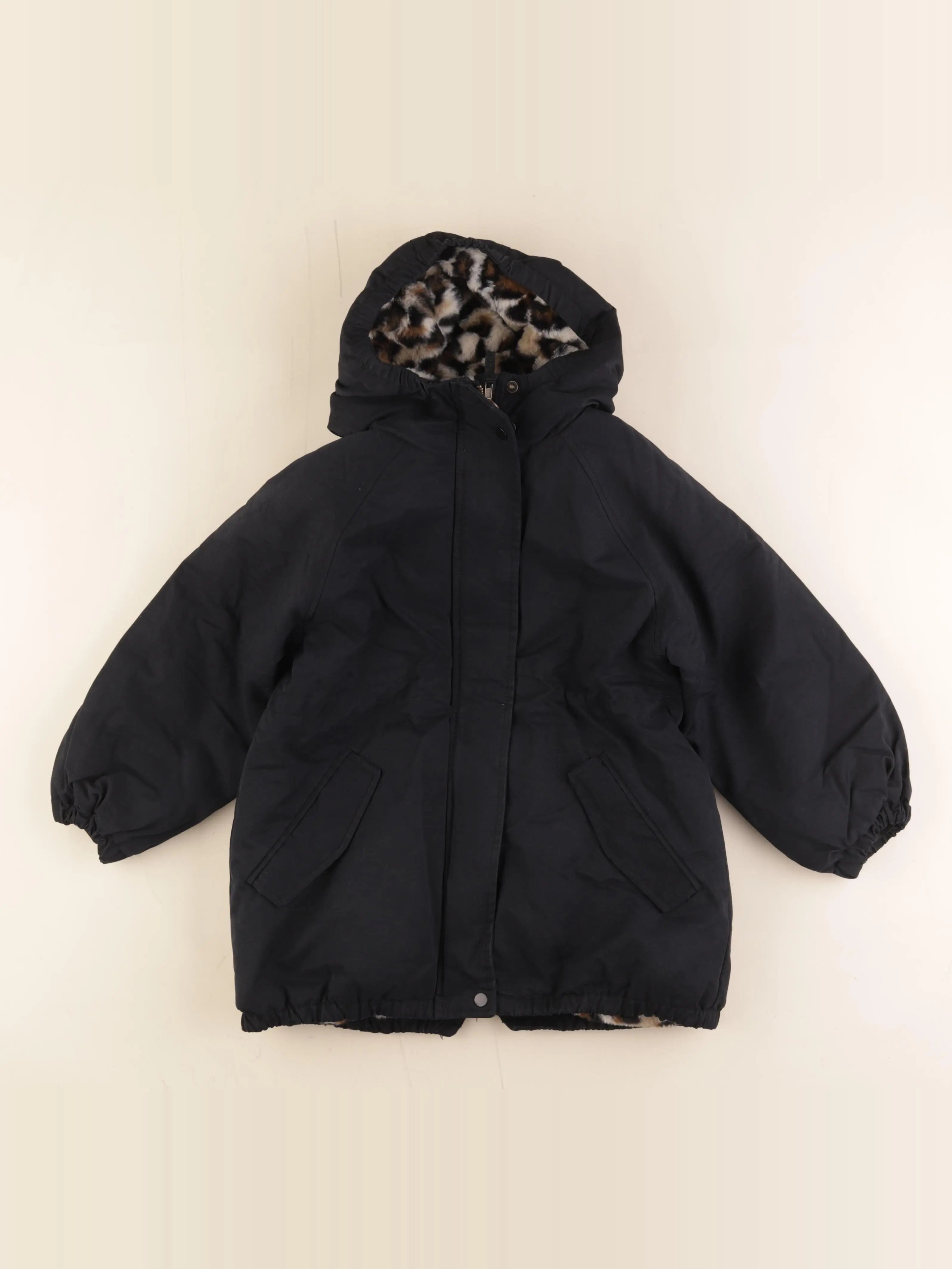 Vertbaudet - parka noir - 7 ans