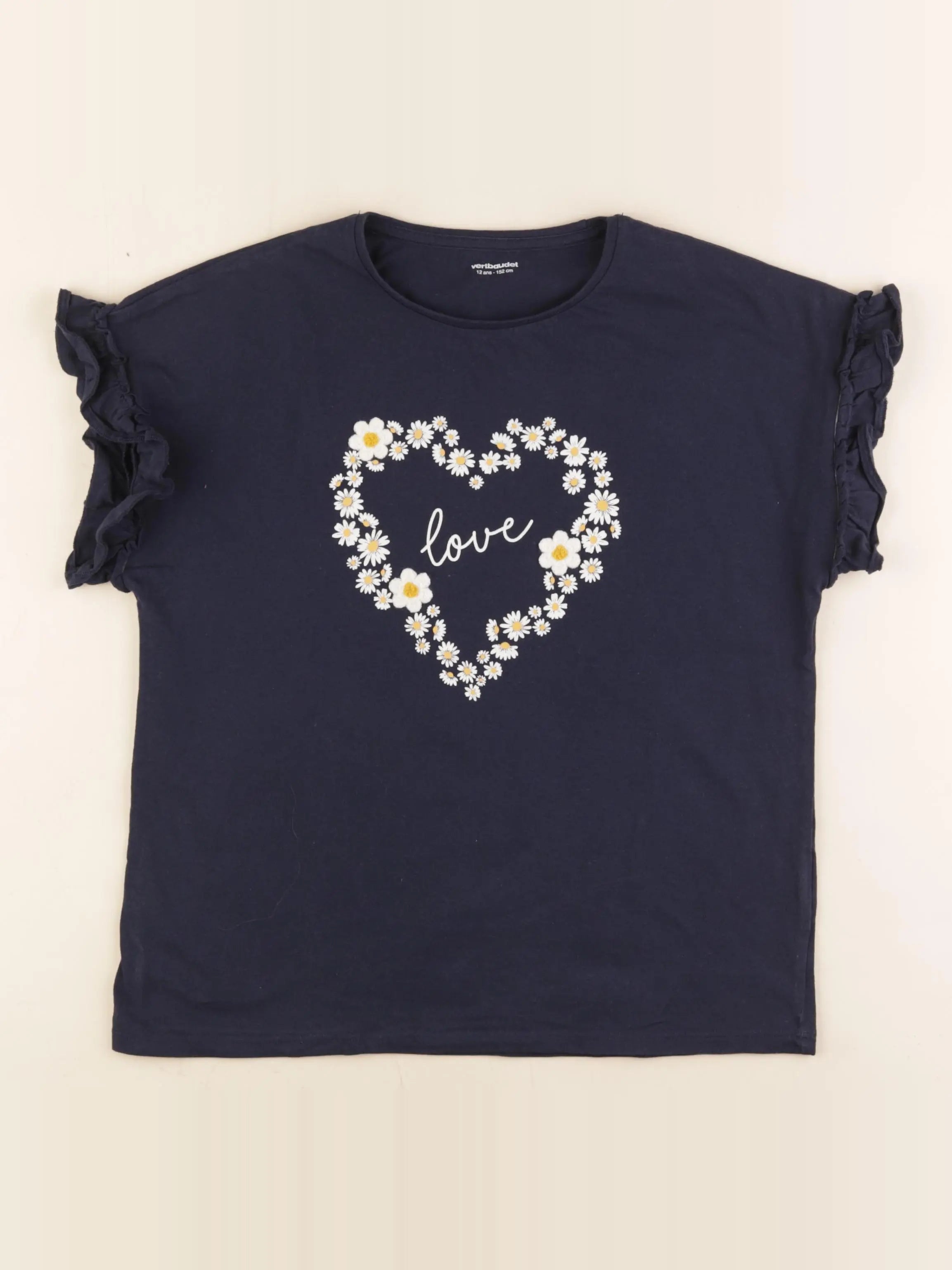 Vertbaudet - tee-shirt bleu - 8 ans