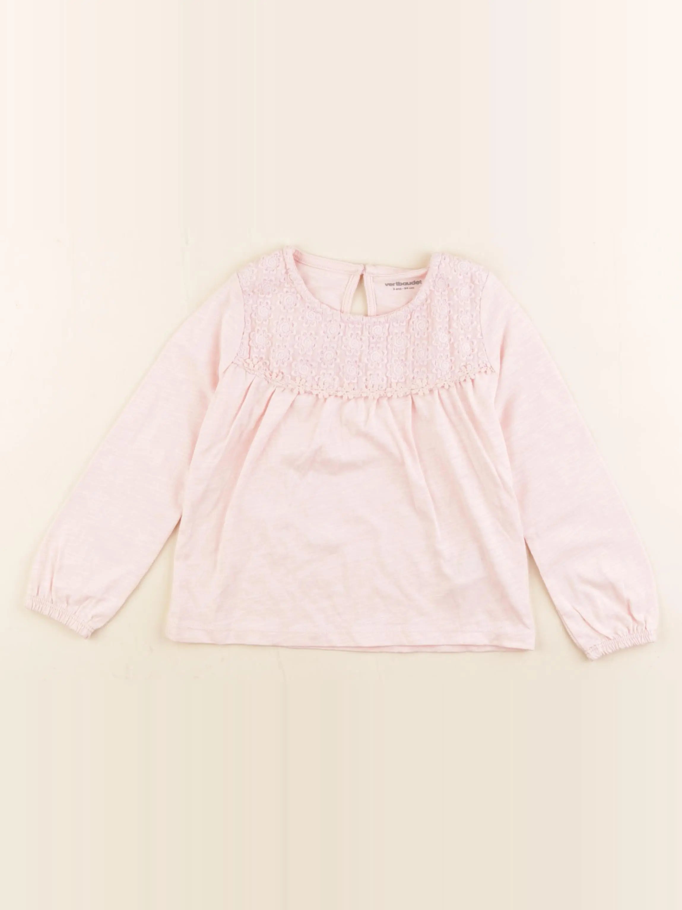 Vertbaudet - tee-shirt rose - 3 ans
