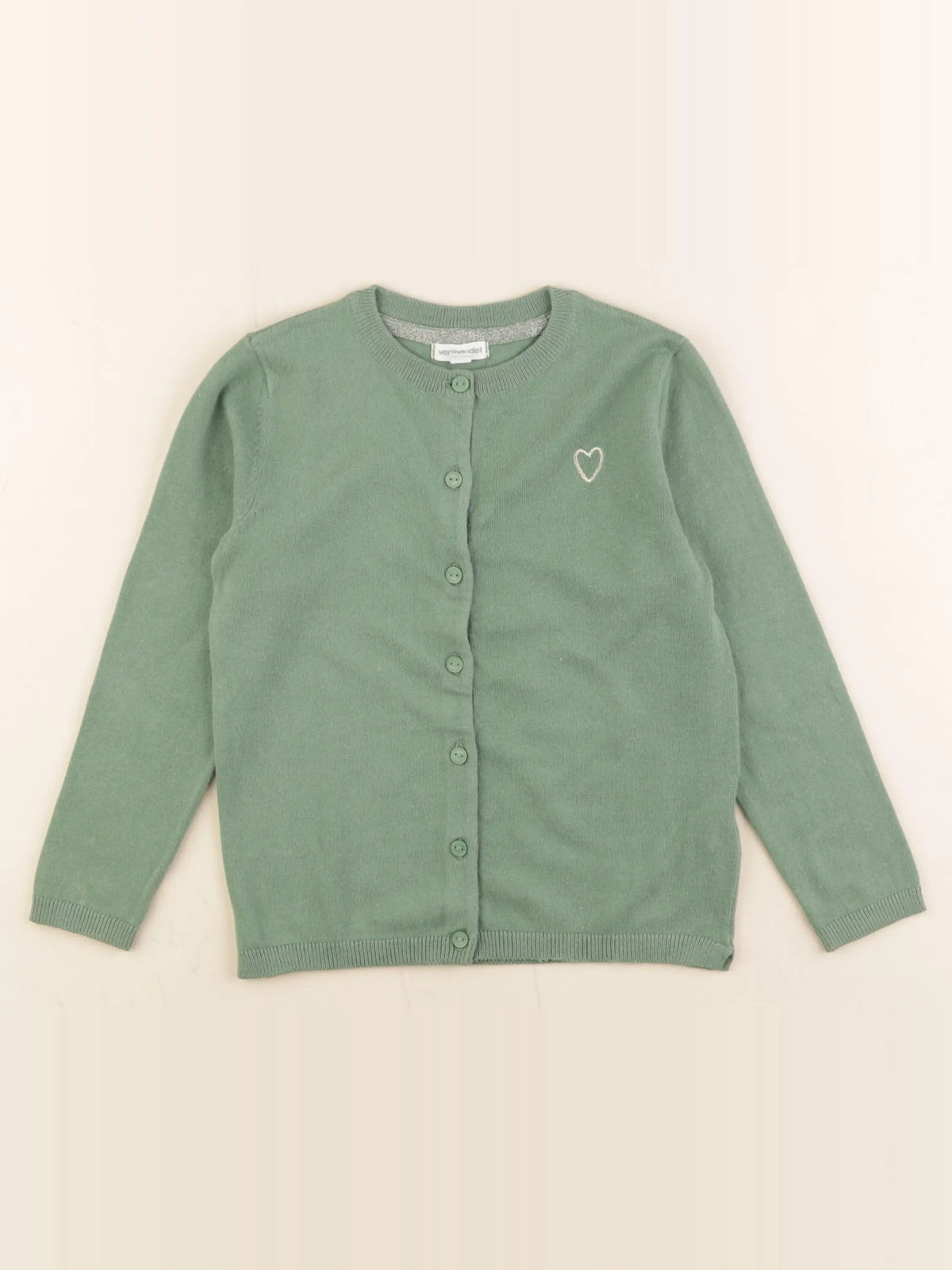 Vertbaudet - gilet vert, or - 5 ans
