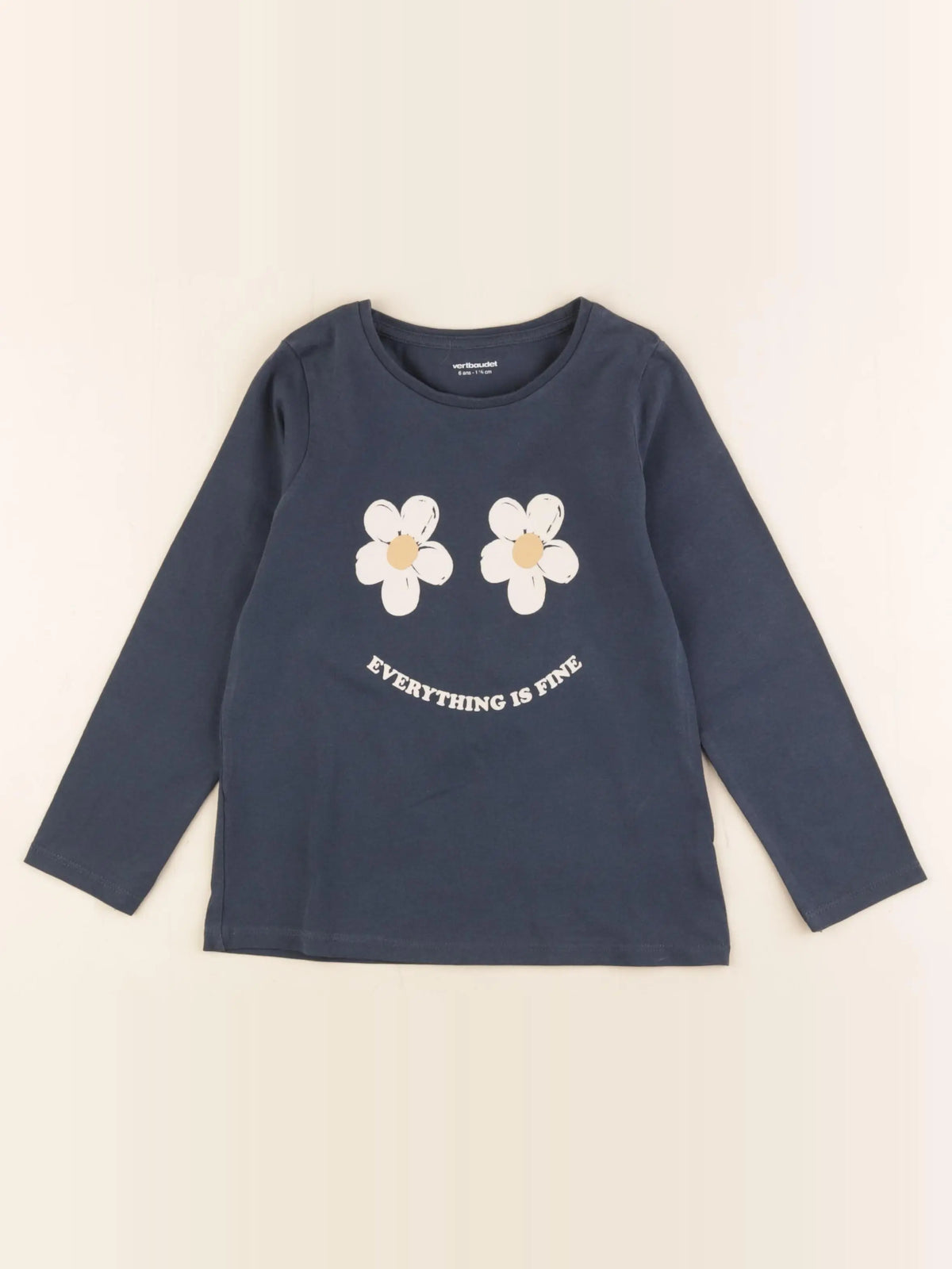 Vertbaudet - tee-shirt bleu - 6 ans