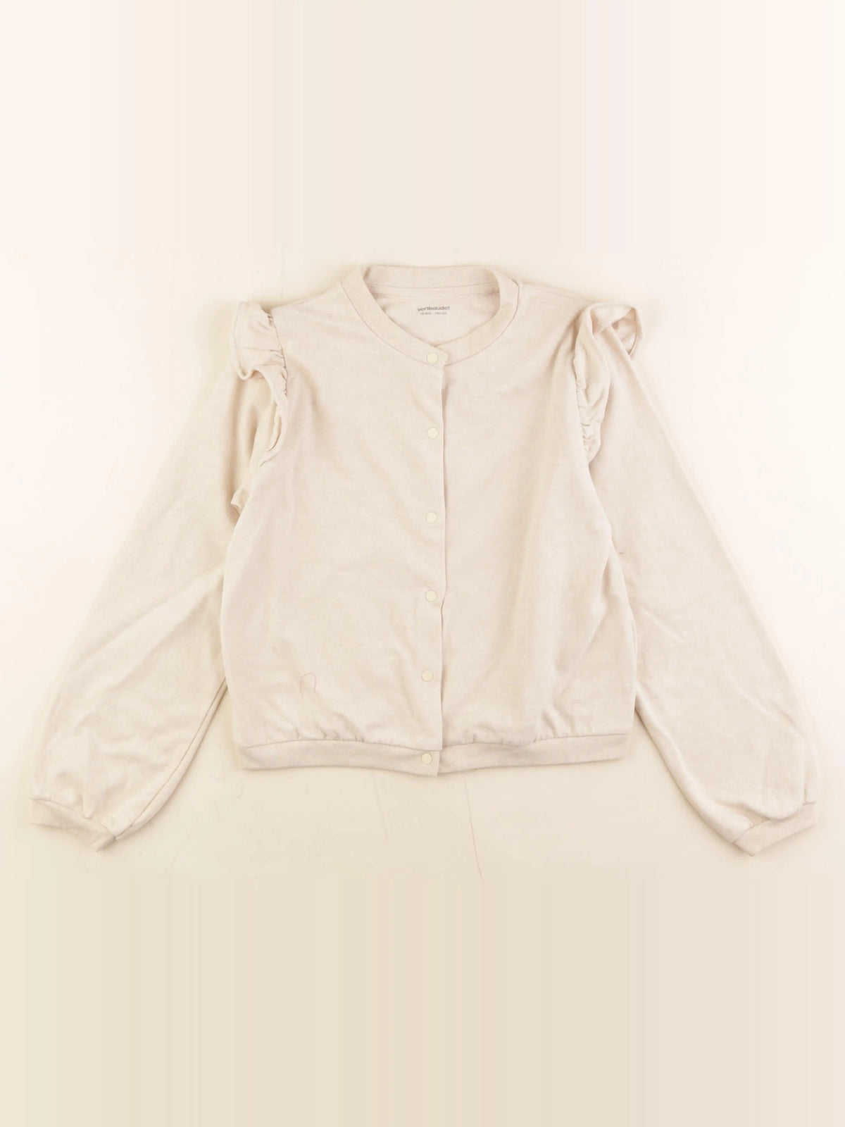 Vertbaudet - sweat beige - 8 ans