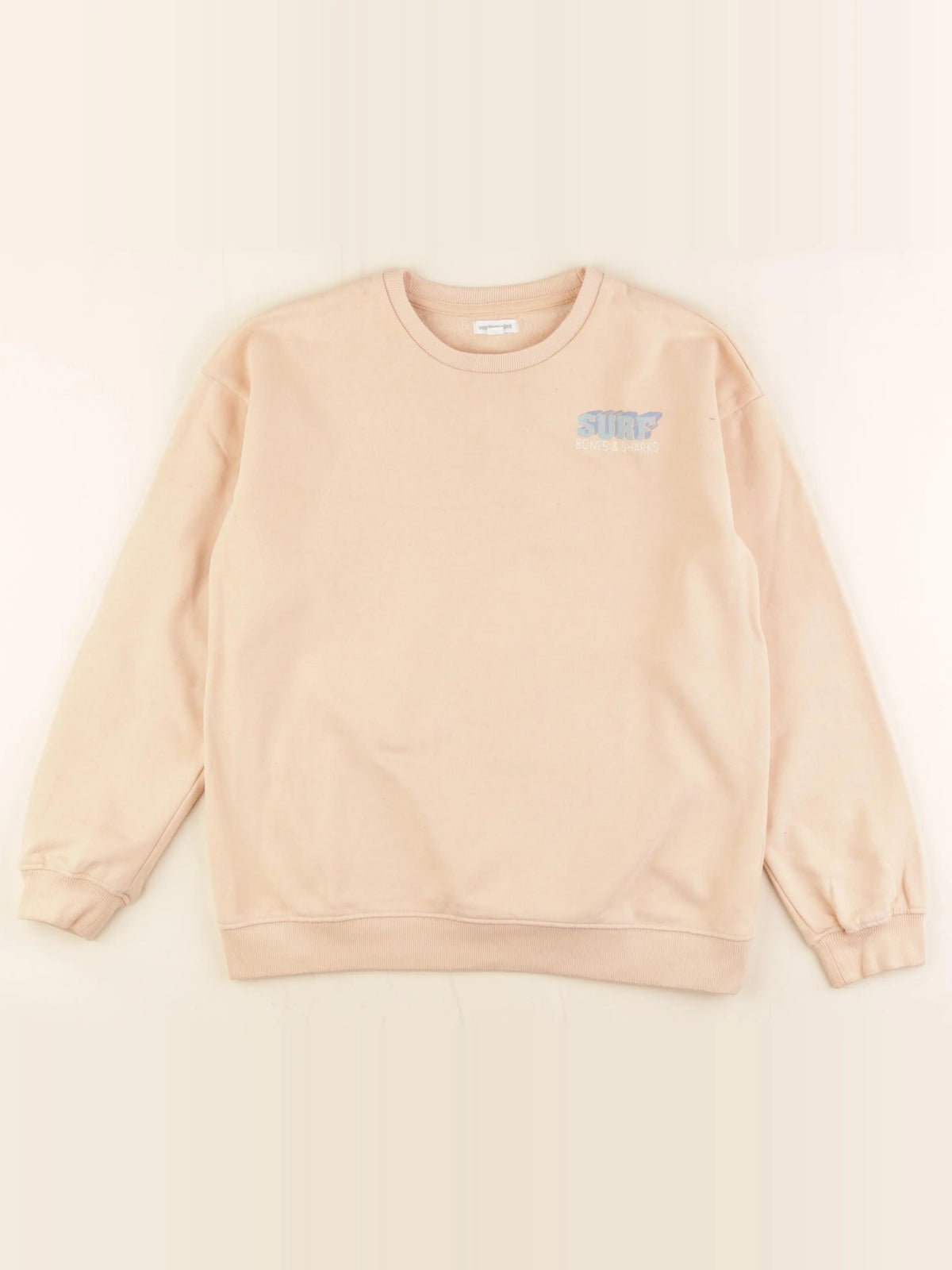 Vertbaudet - sweat imprimé au dos orange - 12 ans