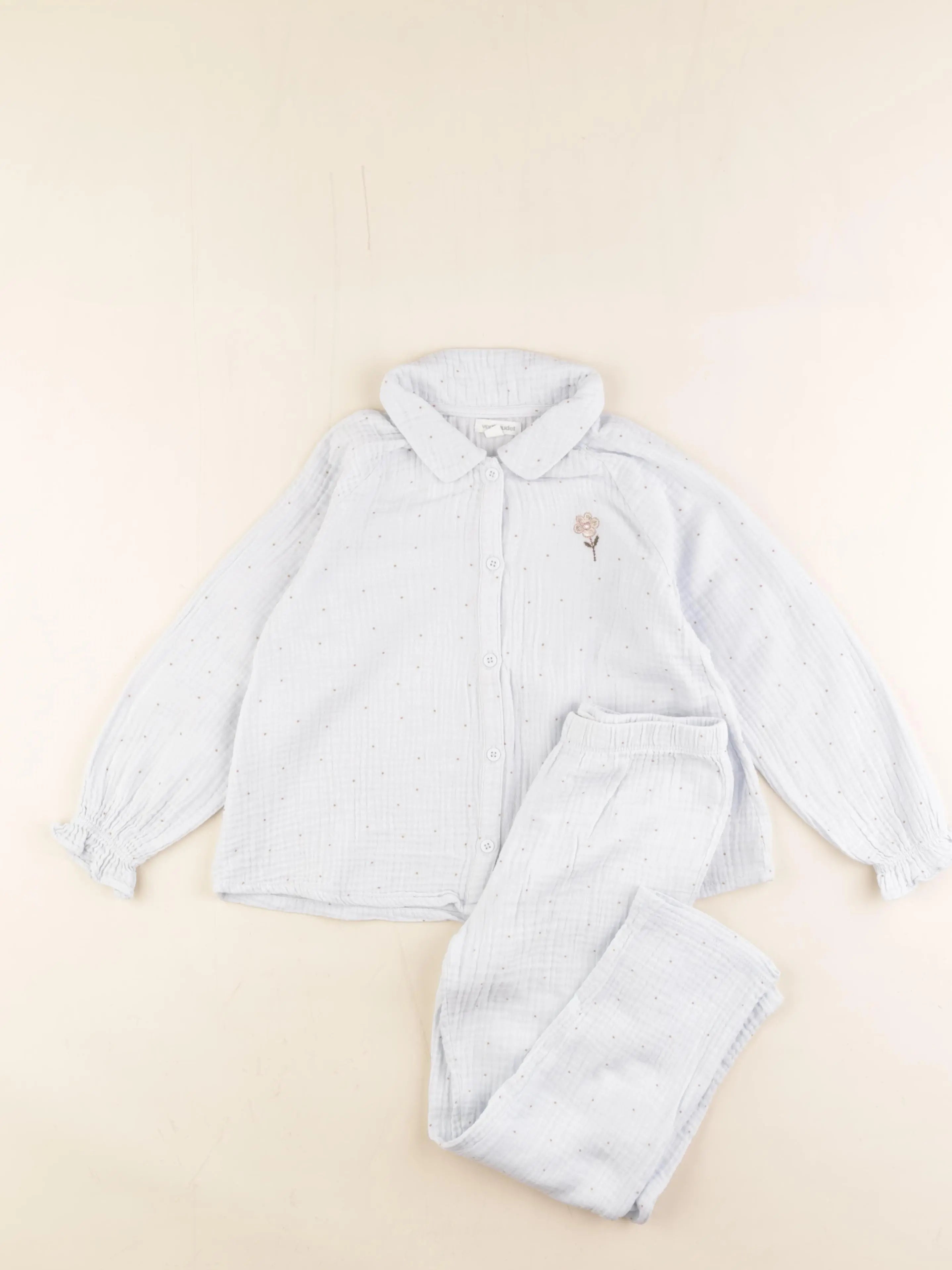 Vertbaudet - pyjama coton bleu - 6 ans