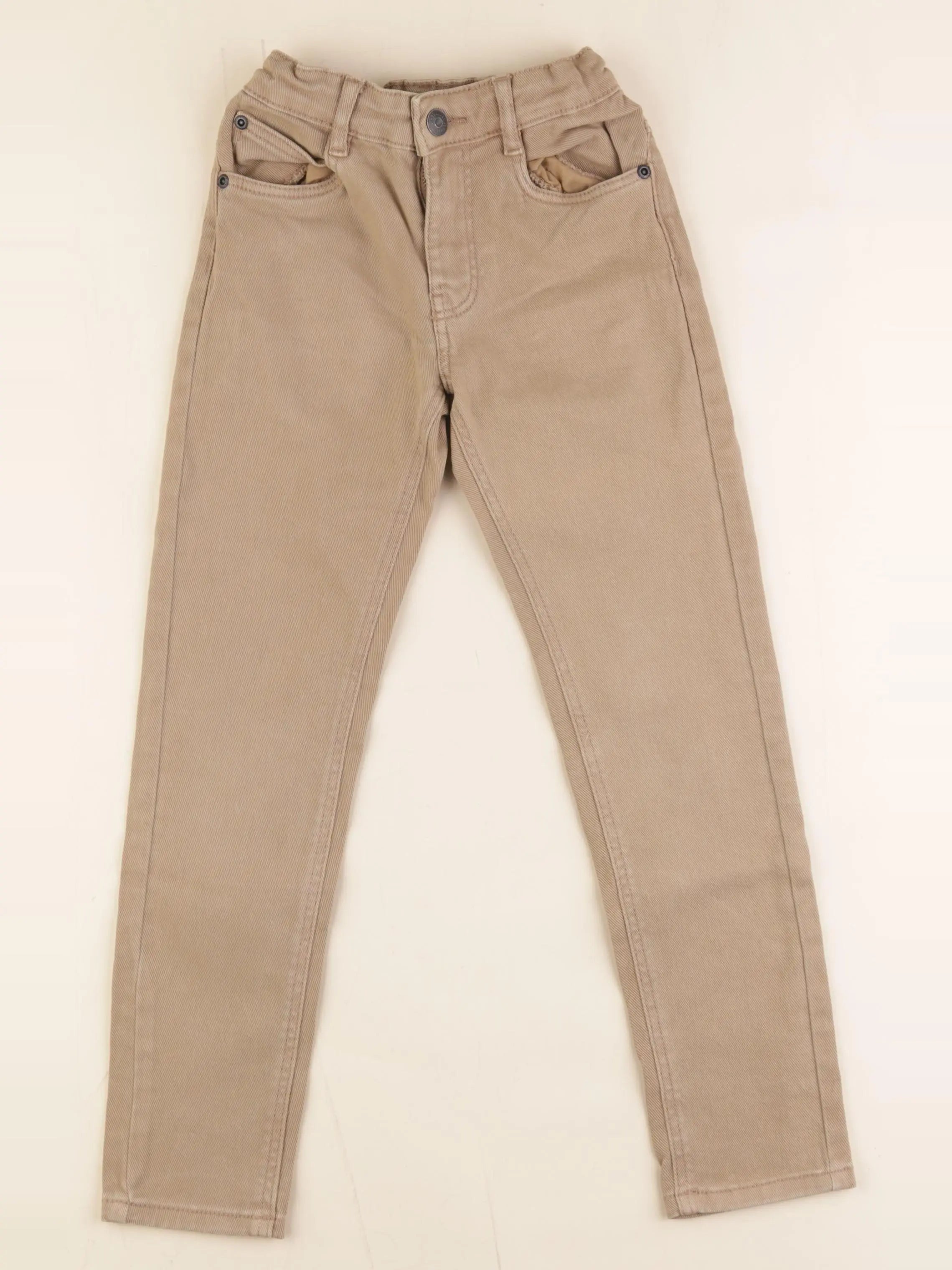 Vertbaudet - jean beige - 7 ans