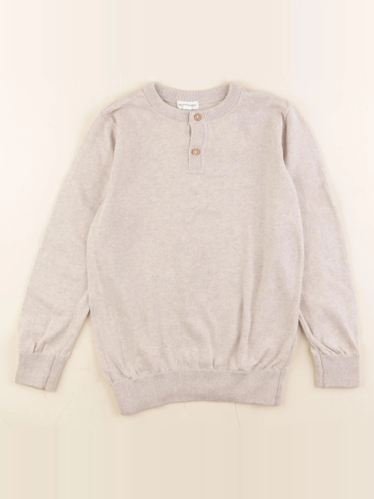 Vertbaudet - pull beige - 8 ans