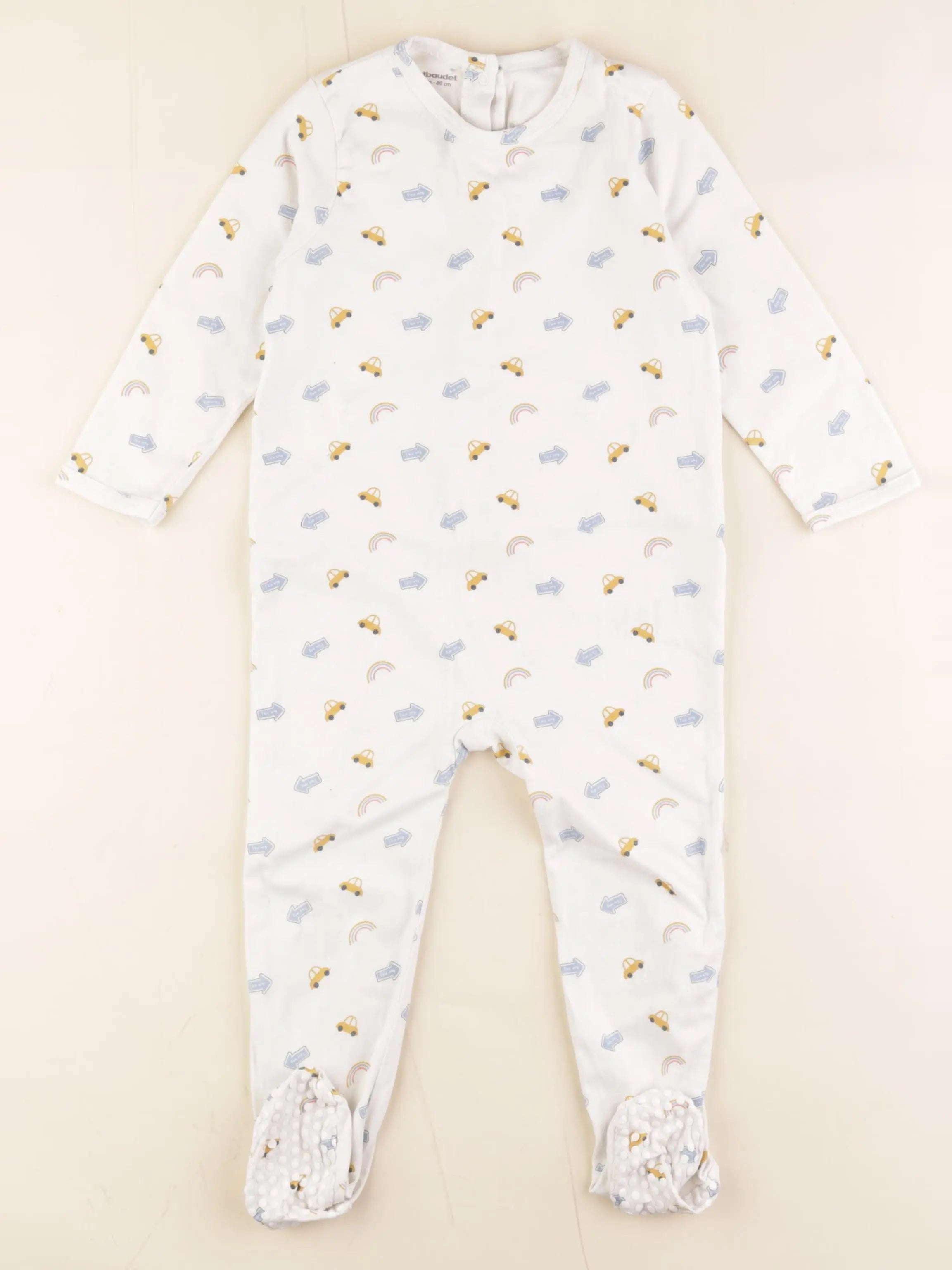 Vertbaudet - pyjama coton blanc - 24 mois