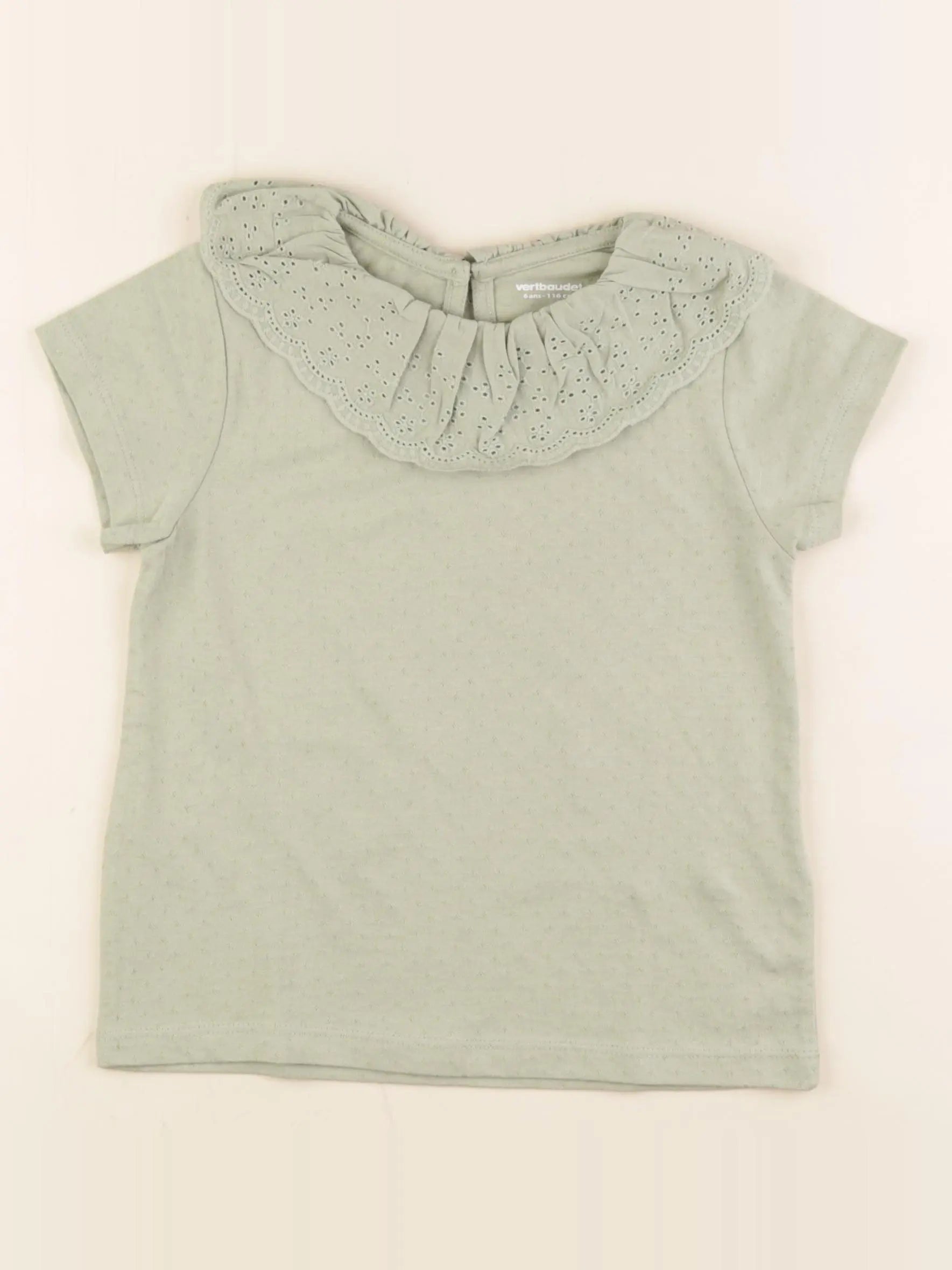 Vertbaudet - tee-shirt vert - 6 ans