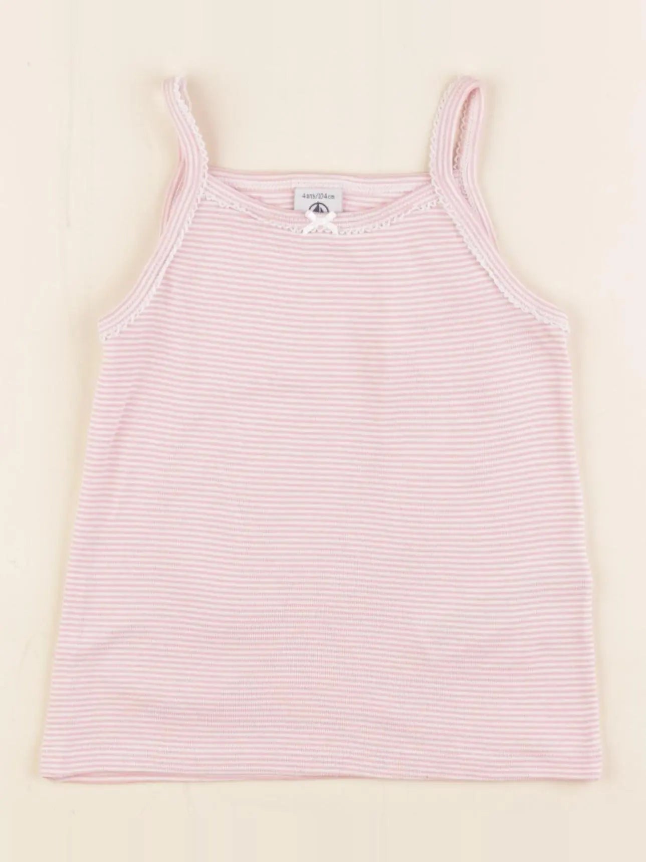 Petit Bateau - maillot de corps rose - 4 ans