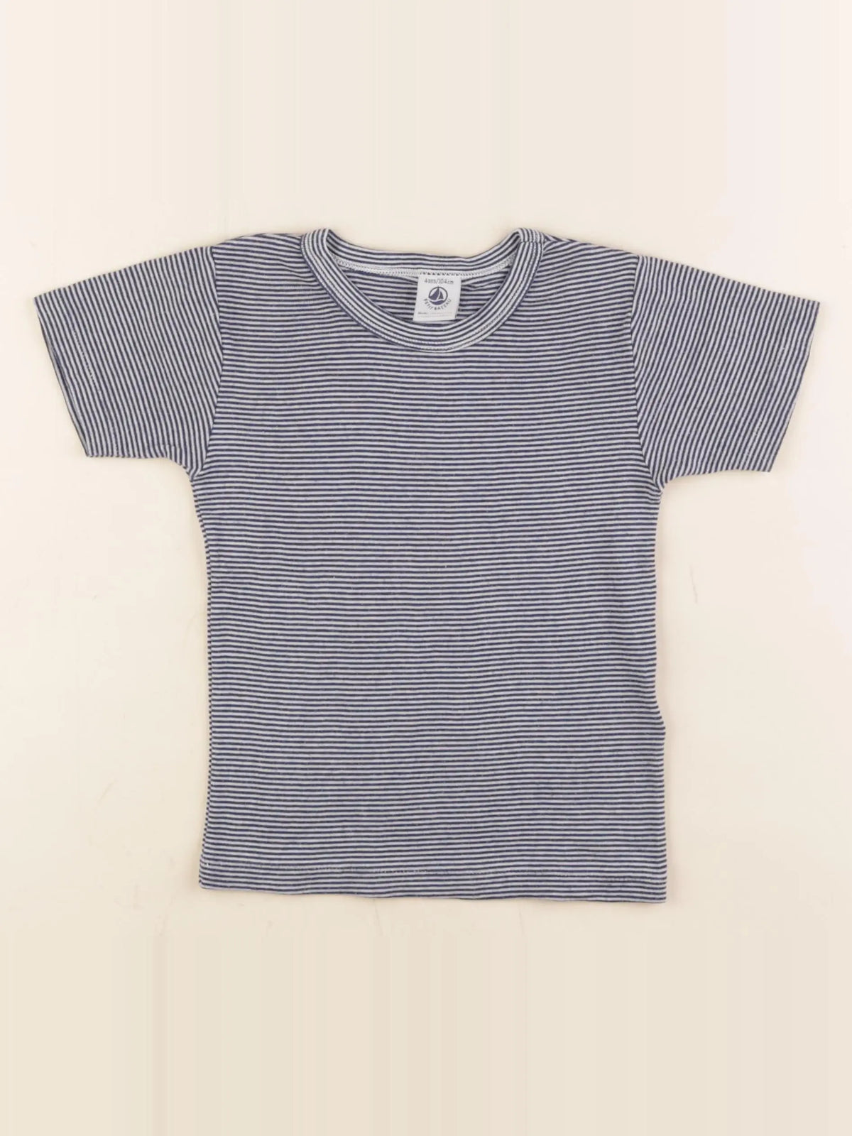 Petit Bateau - maillot de corps bleu - 4 ans