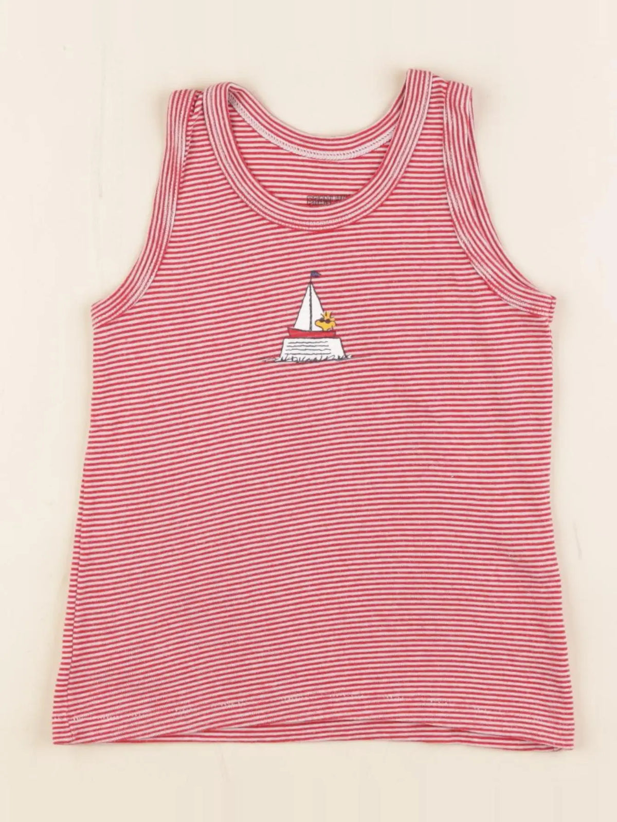 Petit Bateau - maillot de corps rouge - 4 ans