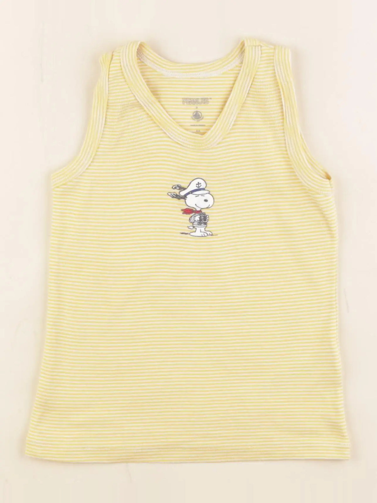 Petit Bateau - maillot de corps jaune - 4 ans