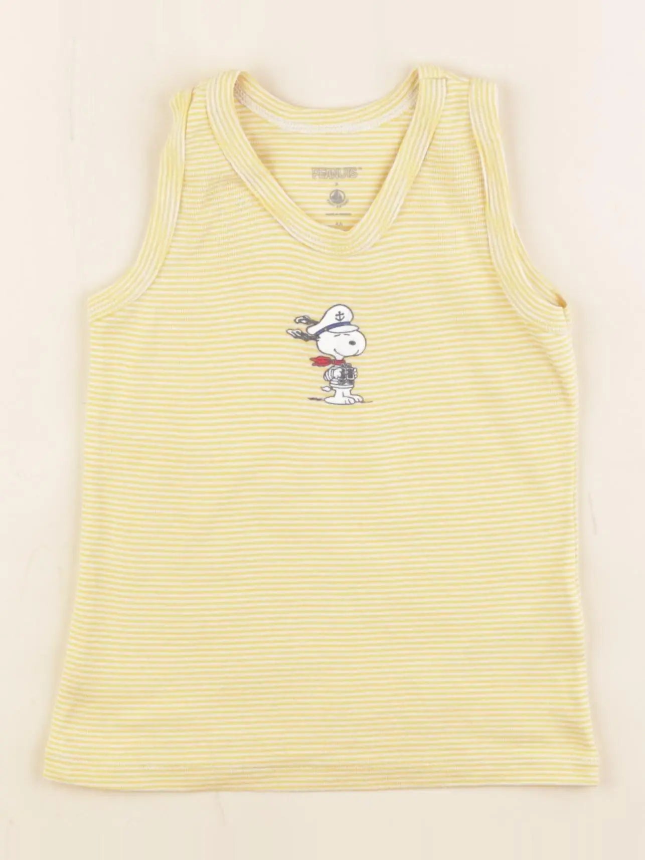 Petit Bateau - maillot de corps jaune - 4 ans