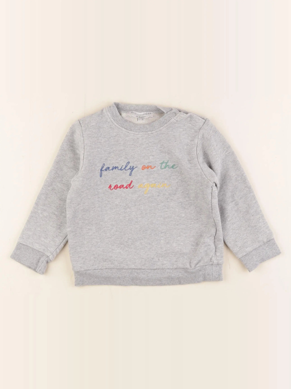 Buissonnière - sweat gris - 12/18 mois