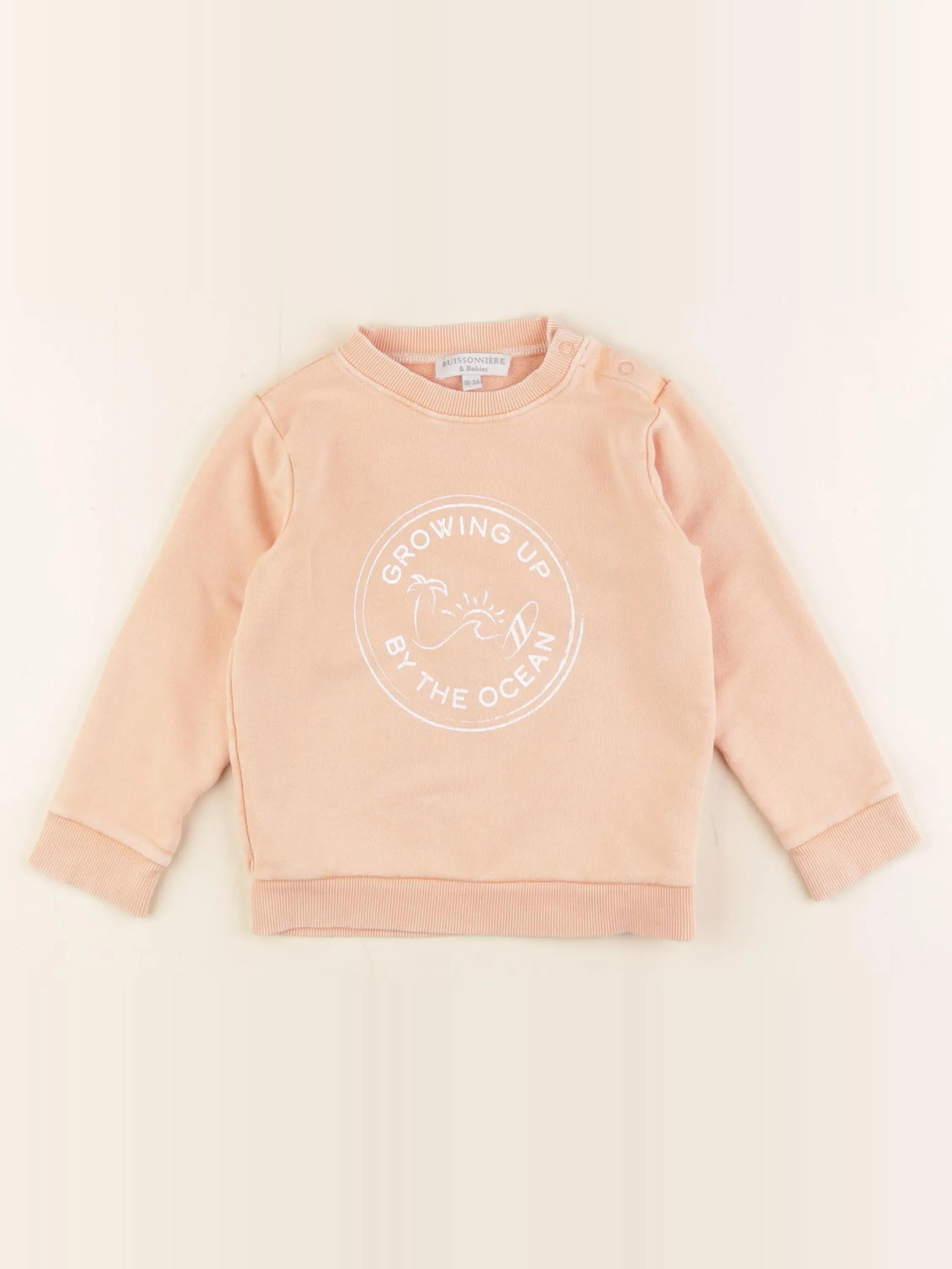 Buissonnière - sweat orange - 18/24 mois