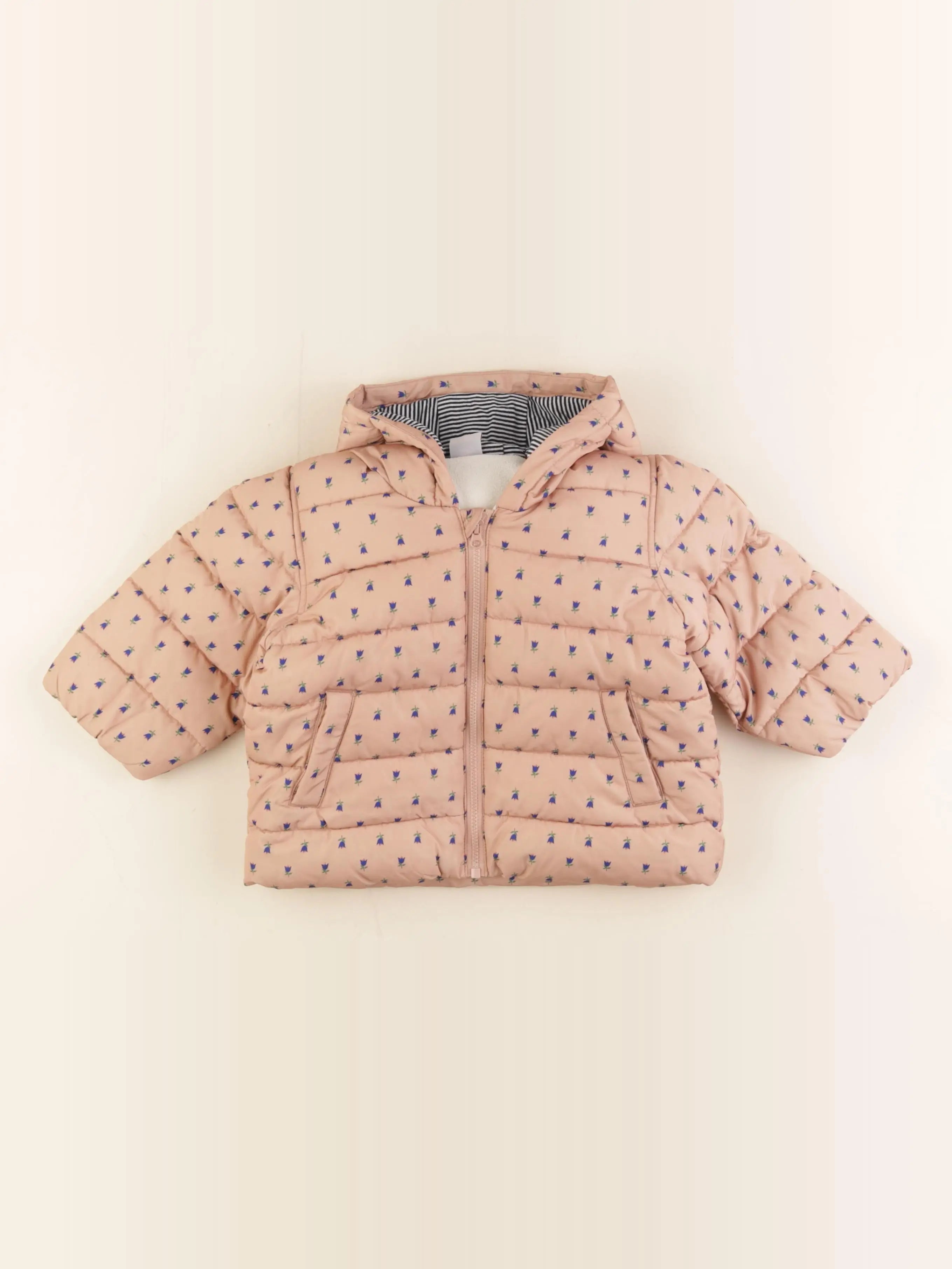 Petit Bateau - doudoune rose, bleu - 12 mois