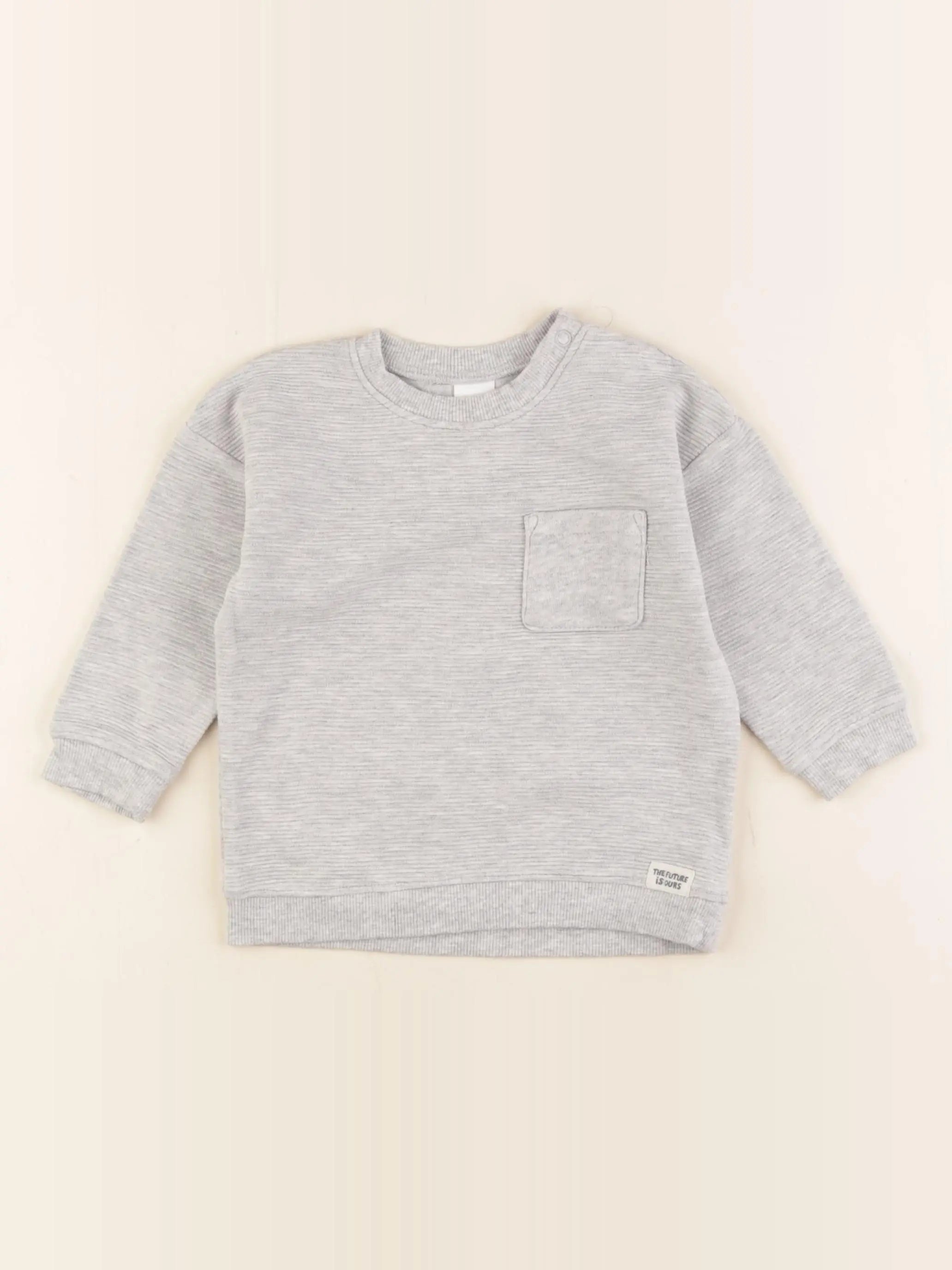 H&M - tee-shirt gris - 9/12 mois