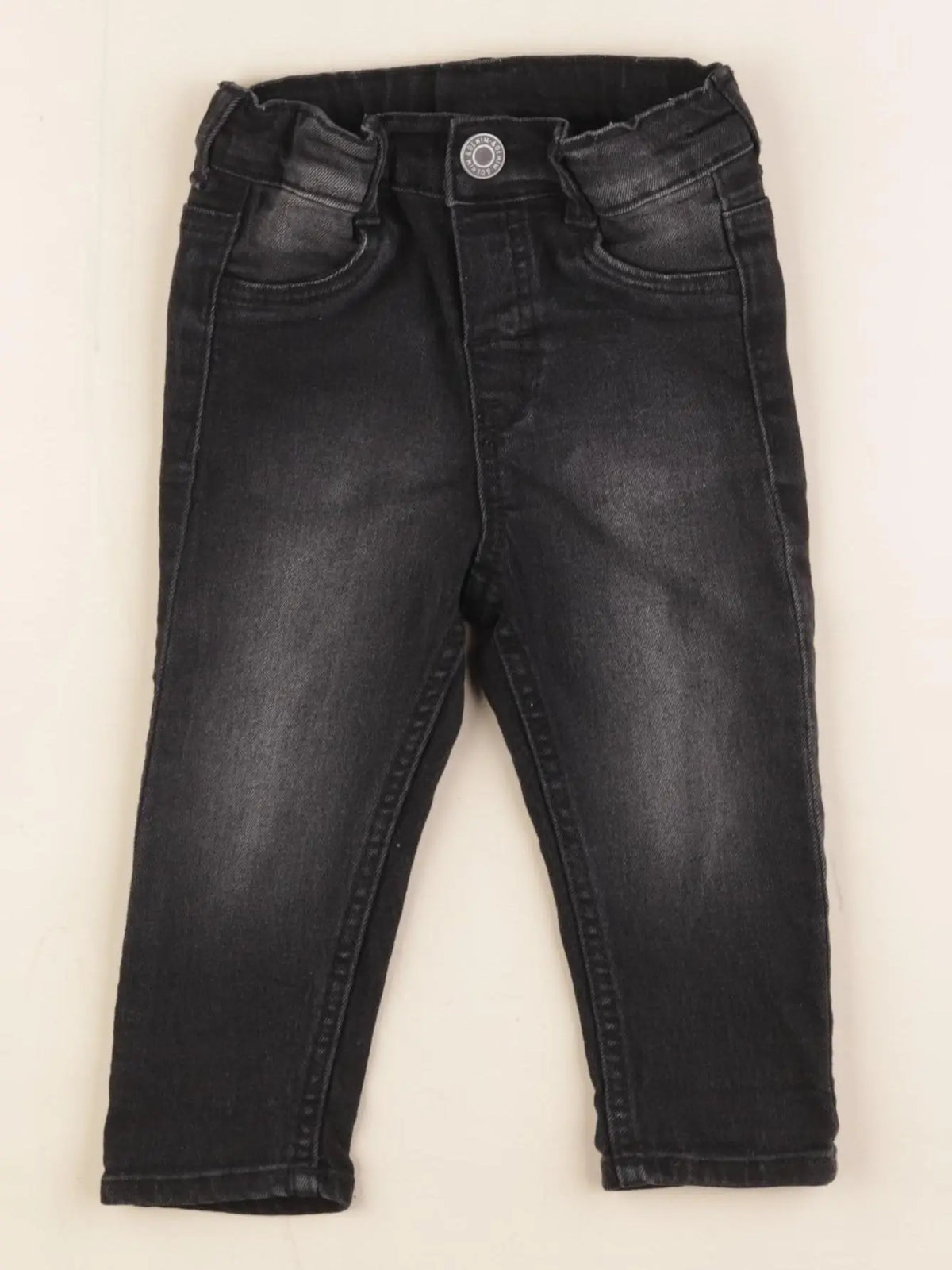 H&M - jean noir - 6/9 mois