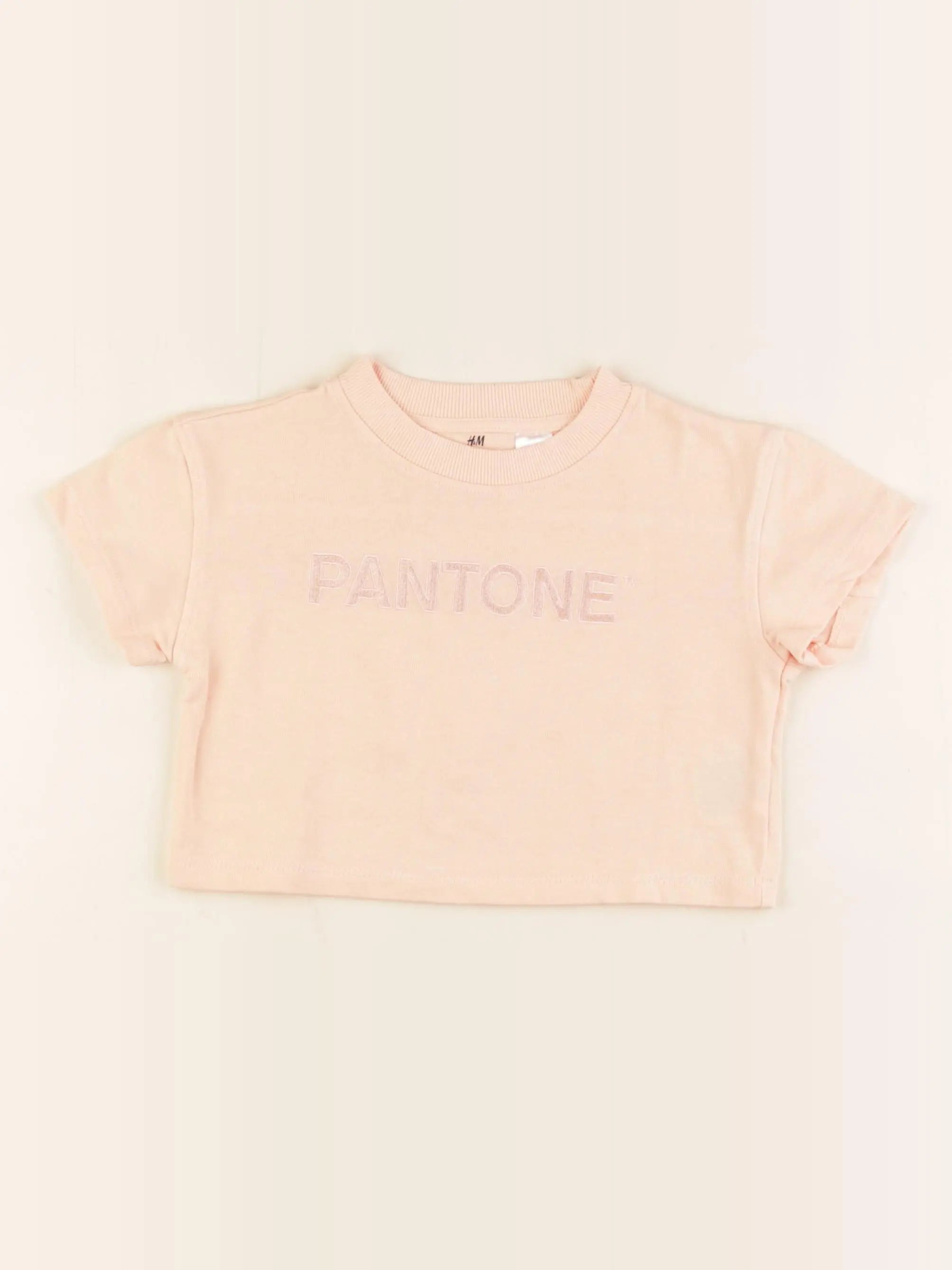 H&M - tee-shirt court orange - 18/24 mois