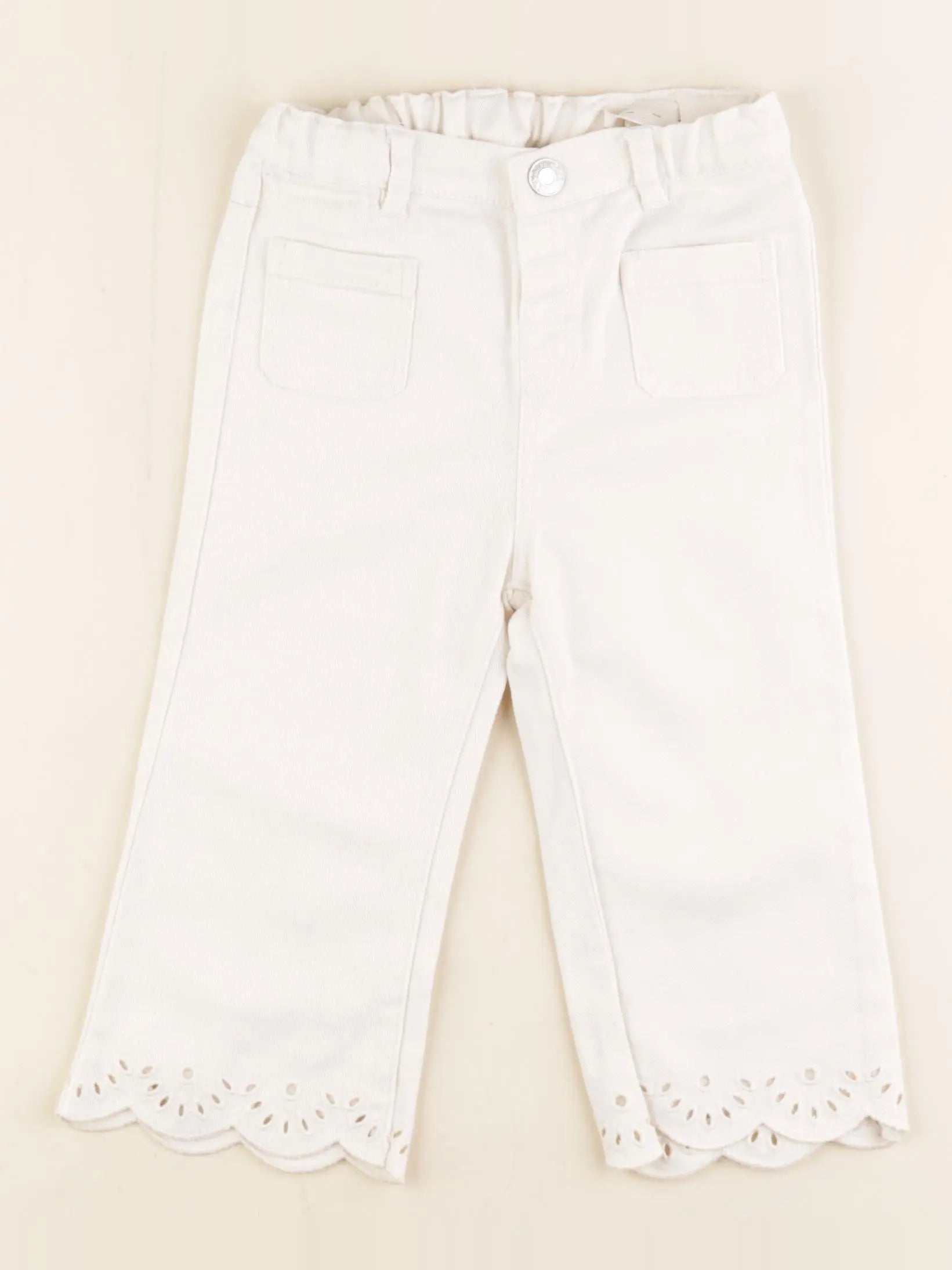 H&M - jean beige - 12/18 mois