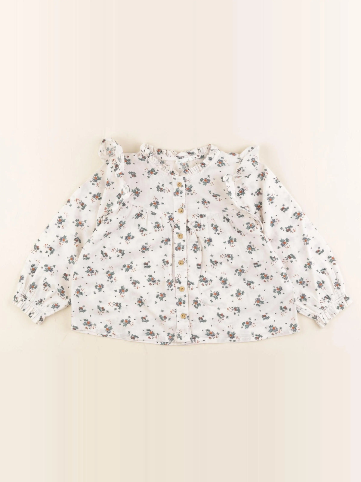 Vertbaudet - blouse beige - 2 ans