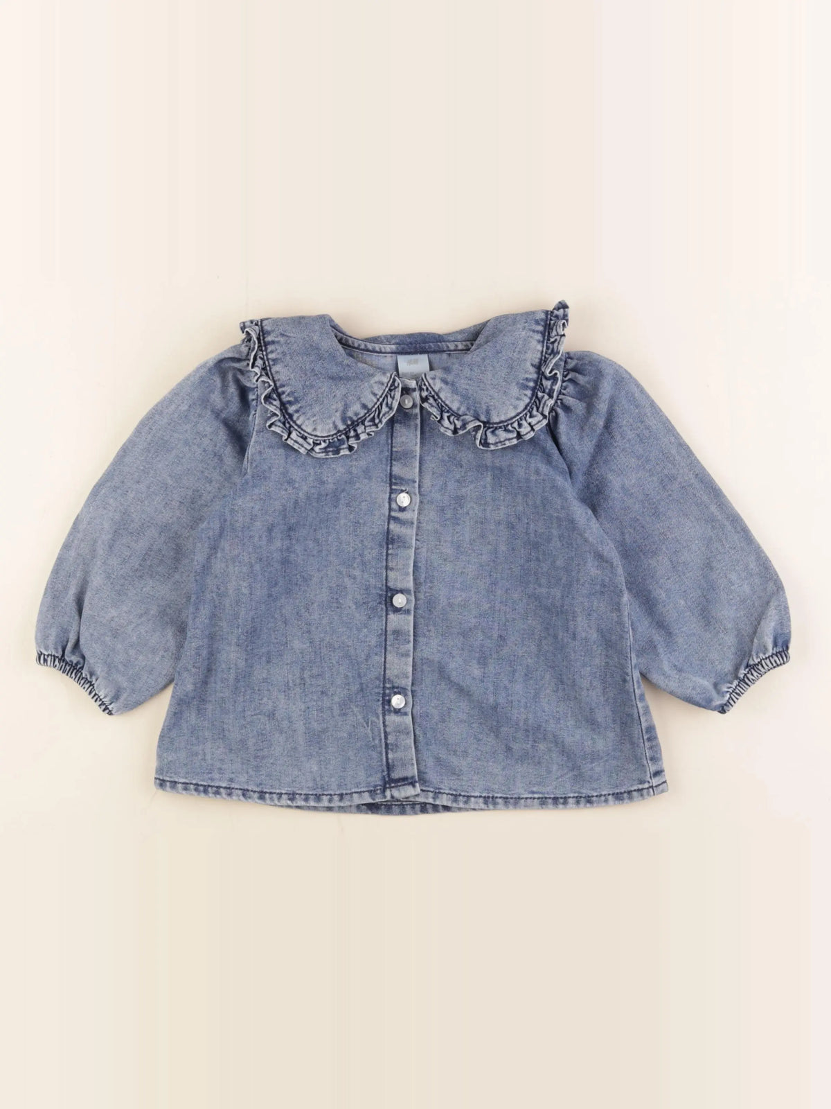H&M - blouse bleu - 12/18 mois
