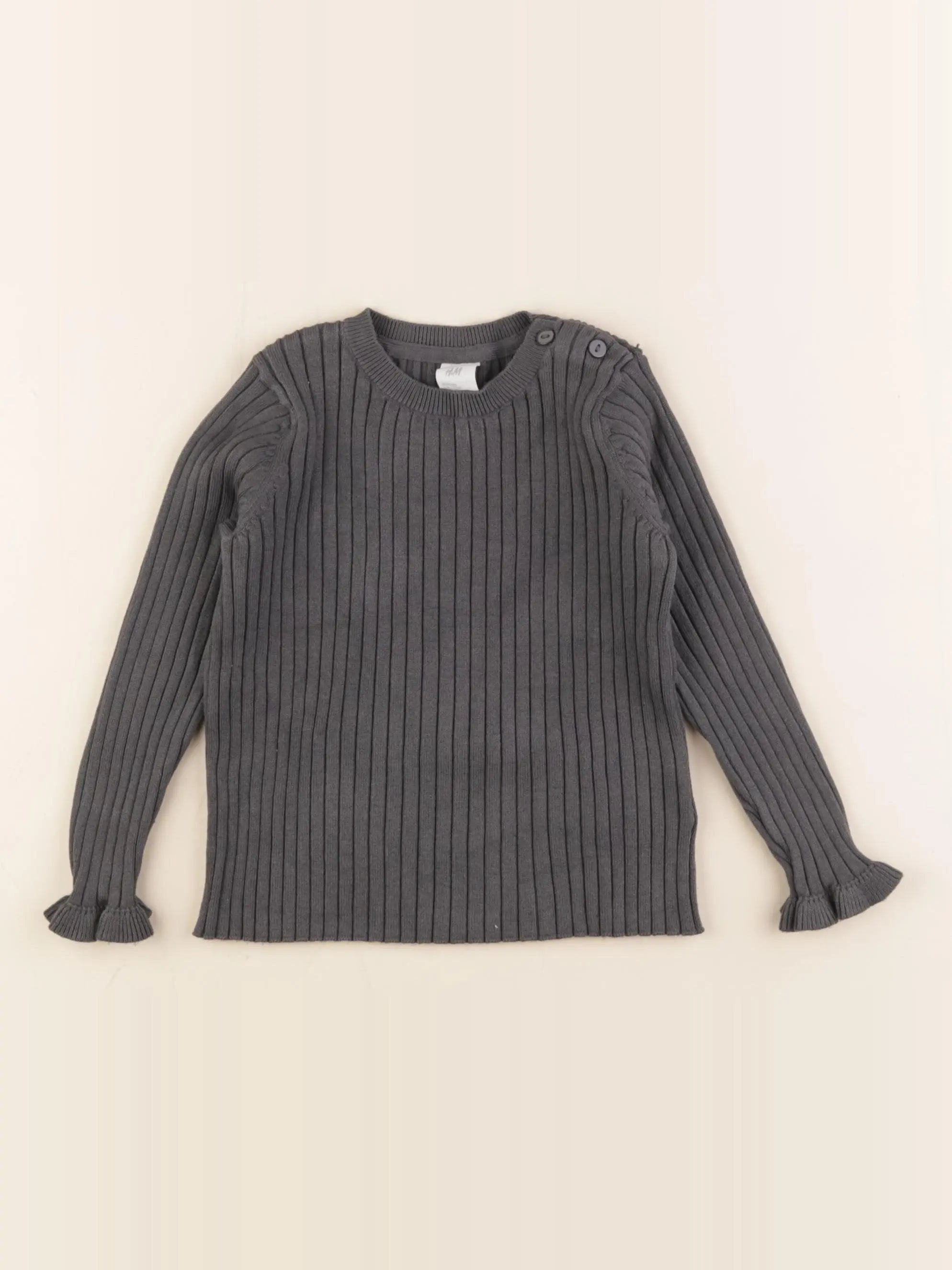 H&M - pull gris - 12/18 mois