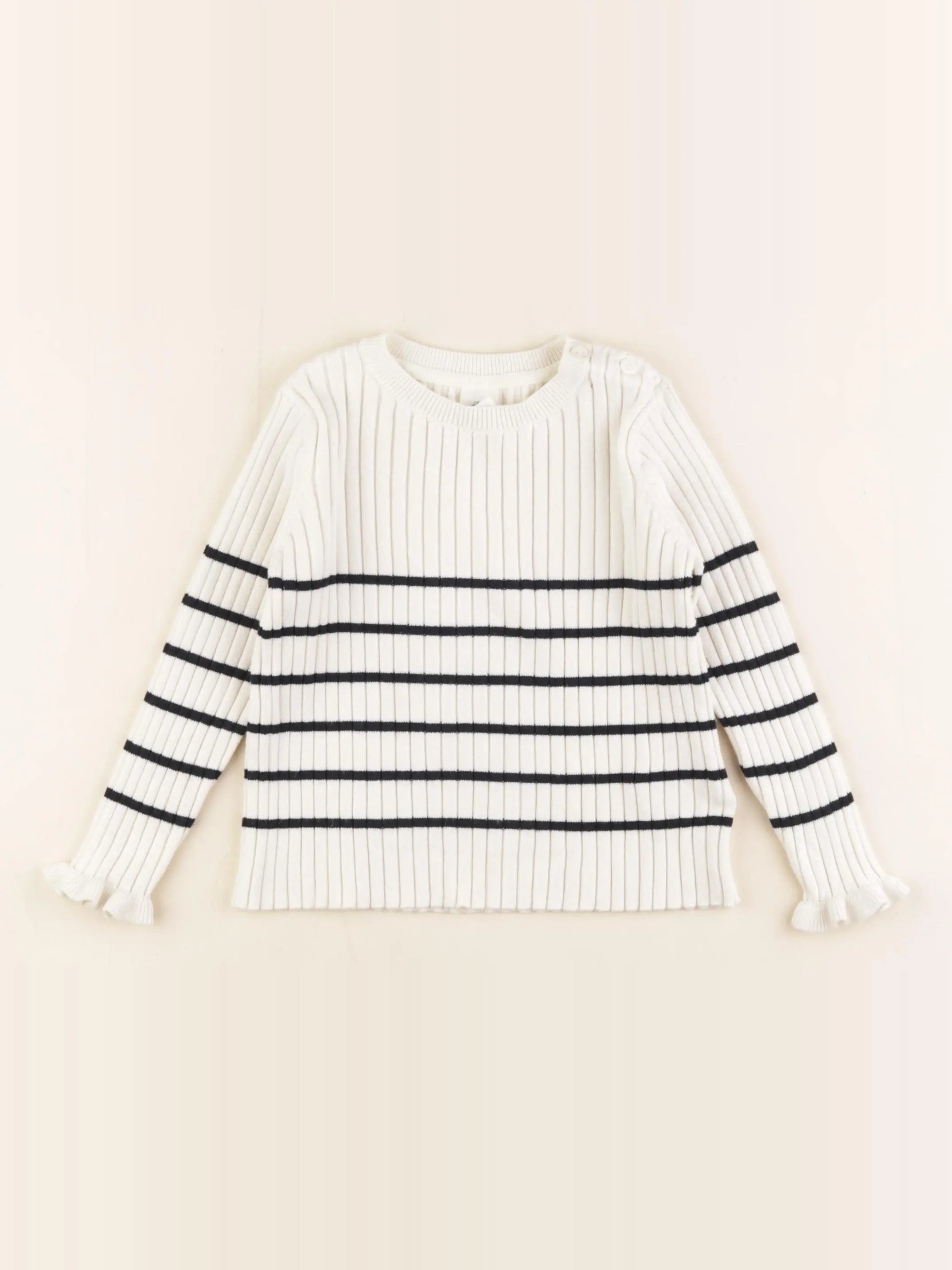 H&M - pull beige - 12/18 mois
