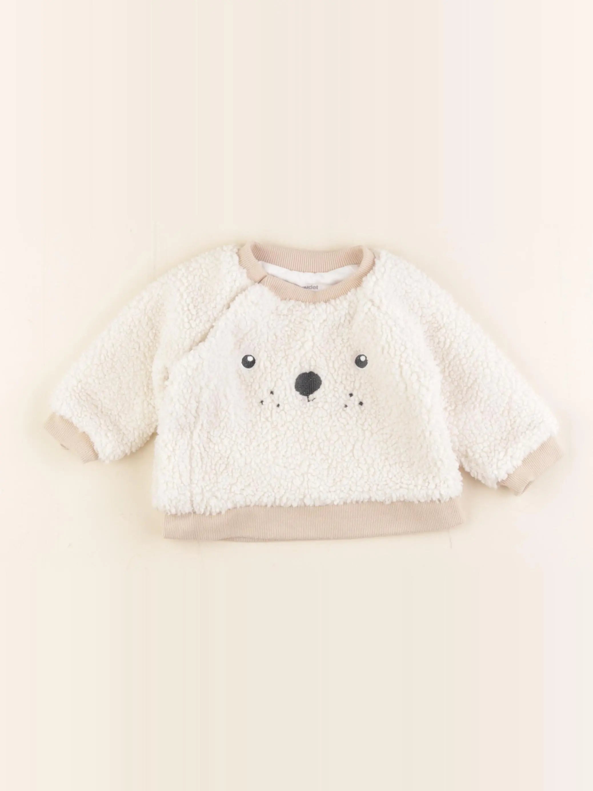 Vertbaudet - pull beige, marron - 3 mois