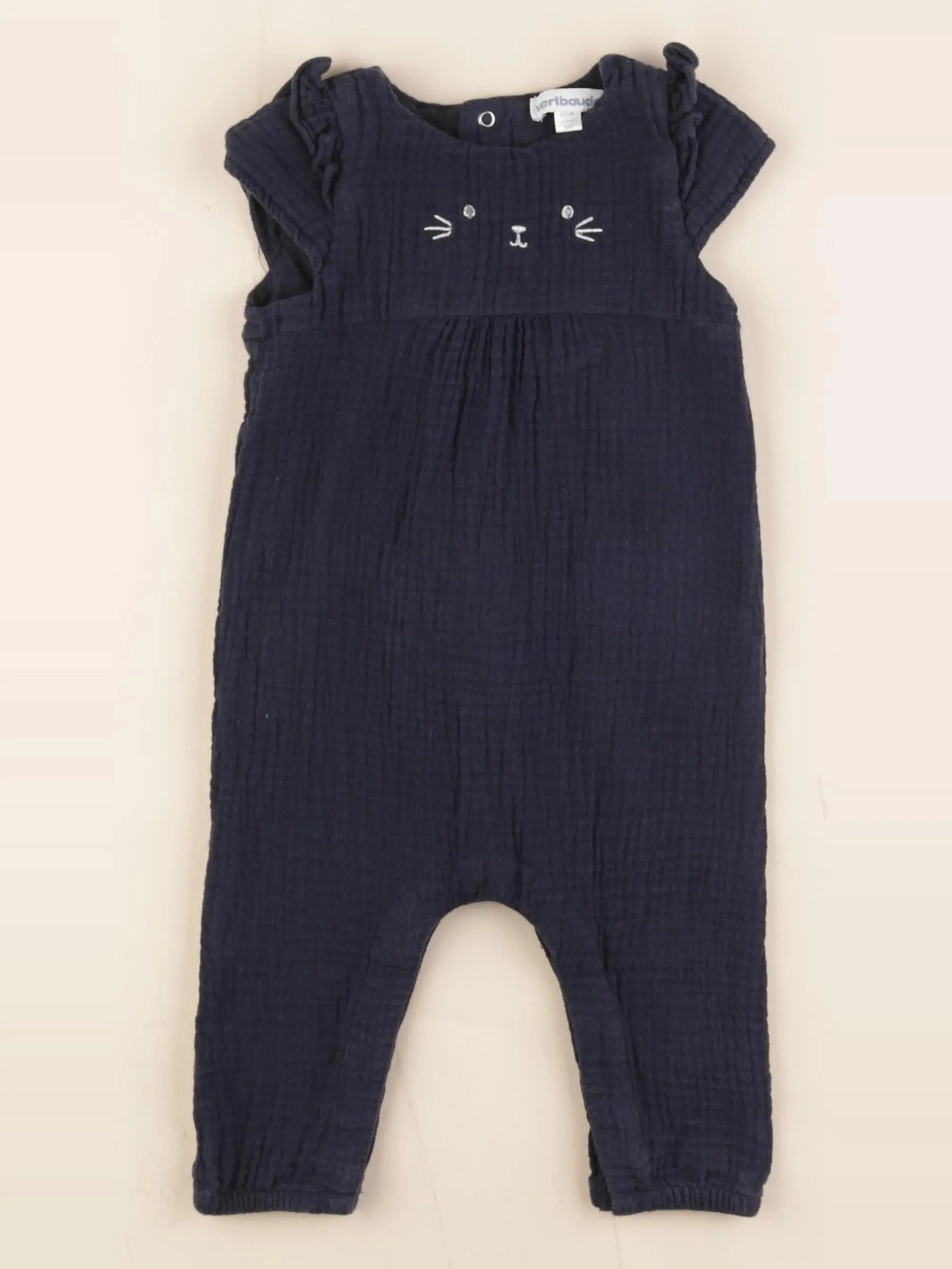 Vertbaudet - combinaison bleu - 6 mois