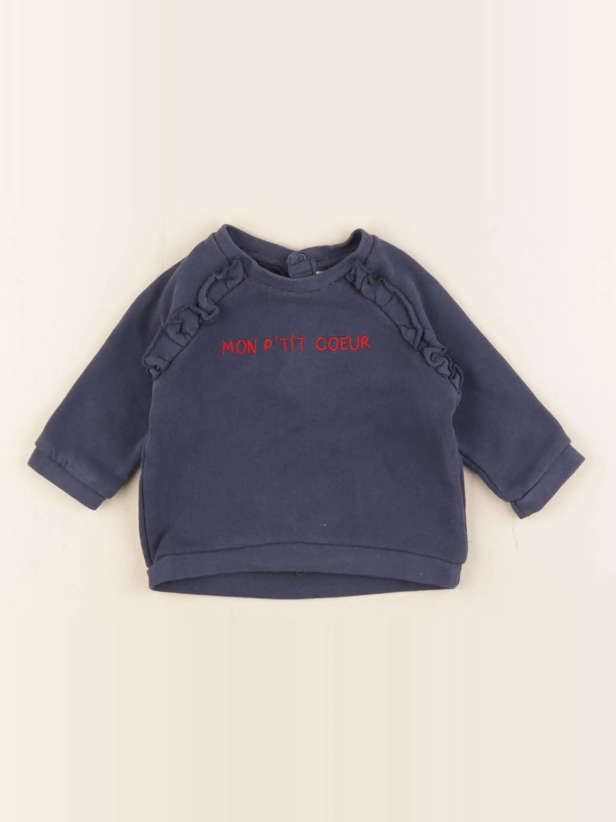 Vertbaudet - sweat bleu - 3 mois