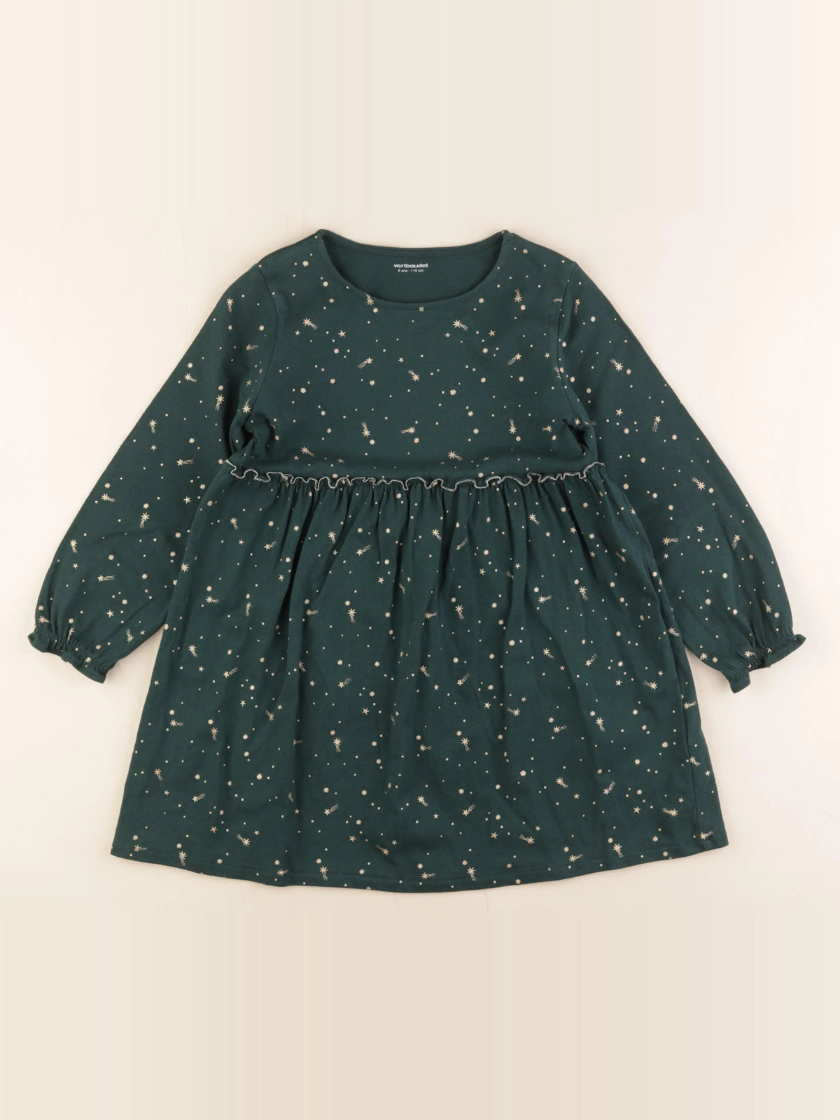 Vertbaudet - robe vert - 6 ans