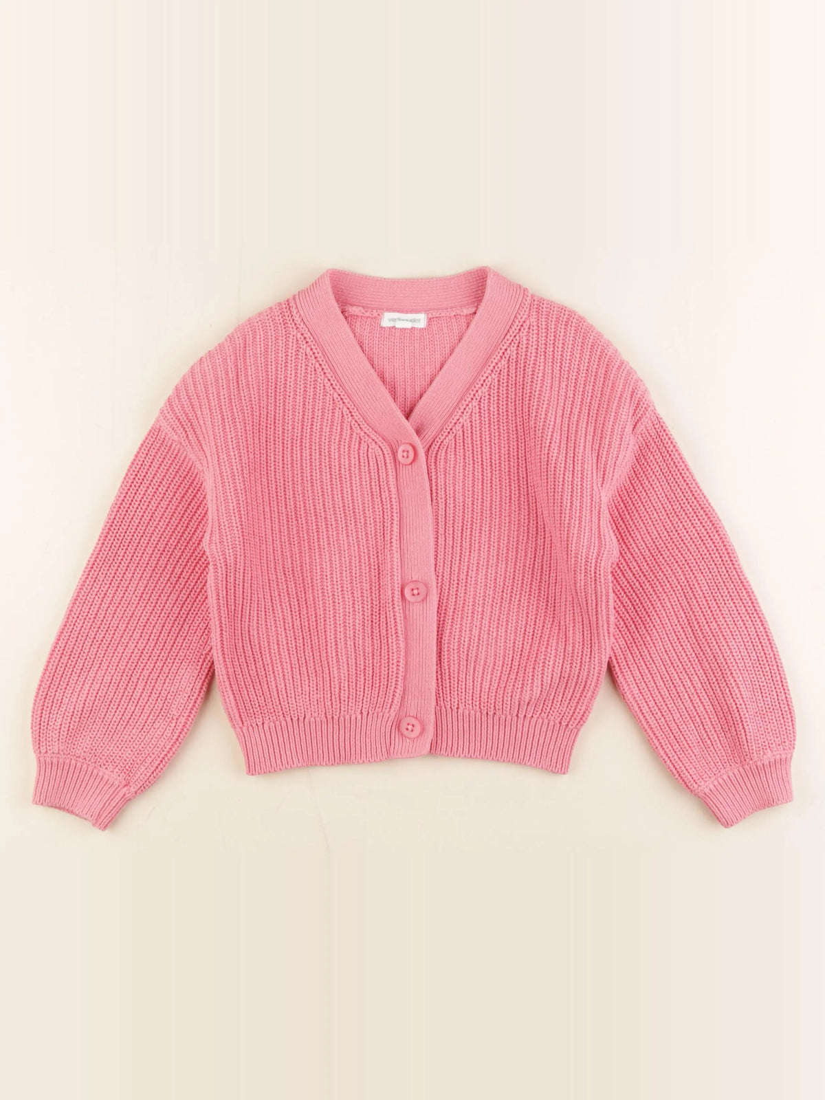 Vertbaudet - gilet rose - 6 ans