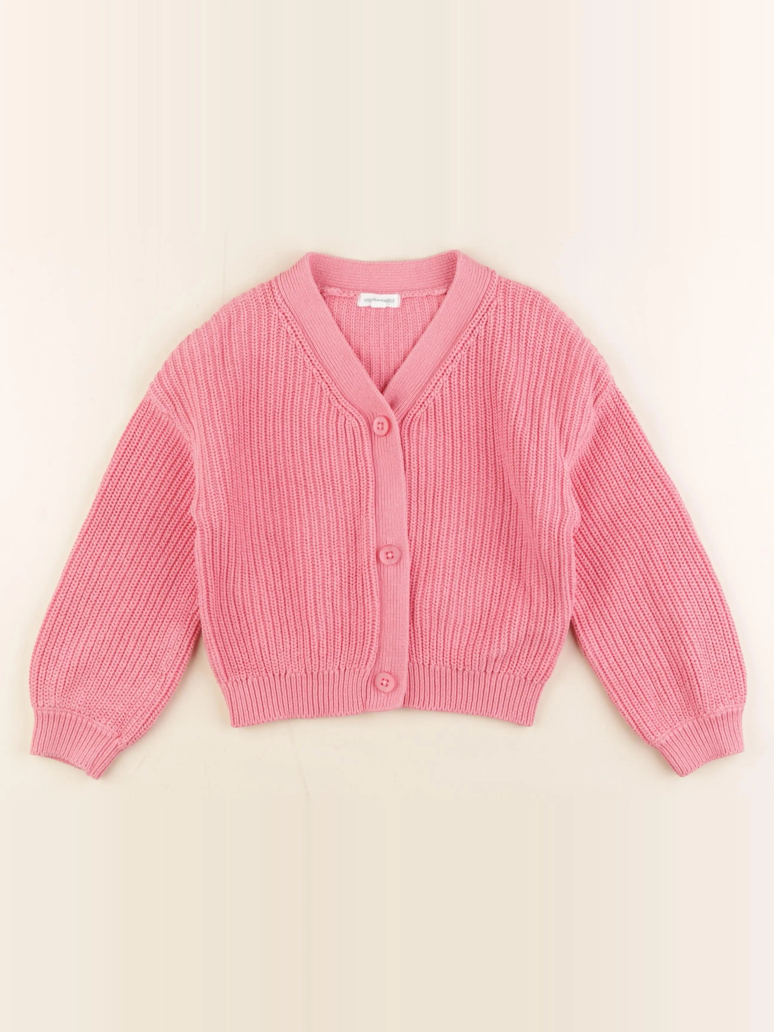 Vertbaudet - gilet rose - 6 ans