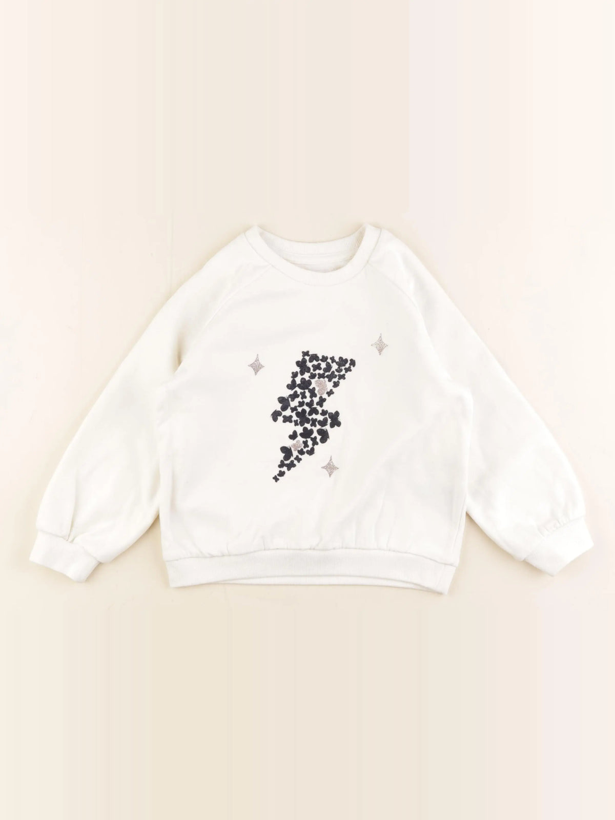 Vertbaudet - sweat blanc - 6 ans
